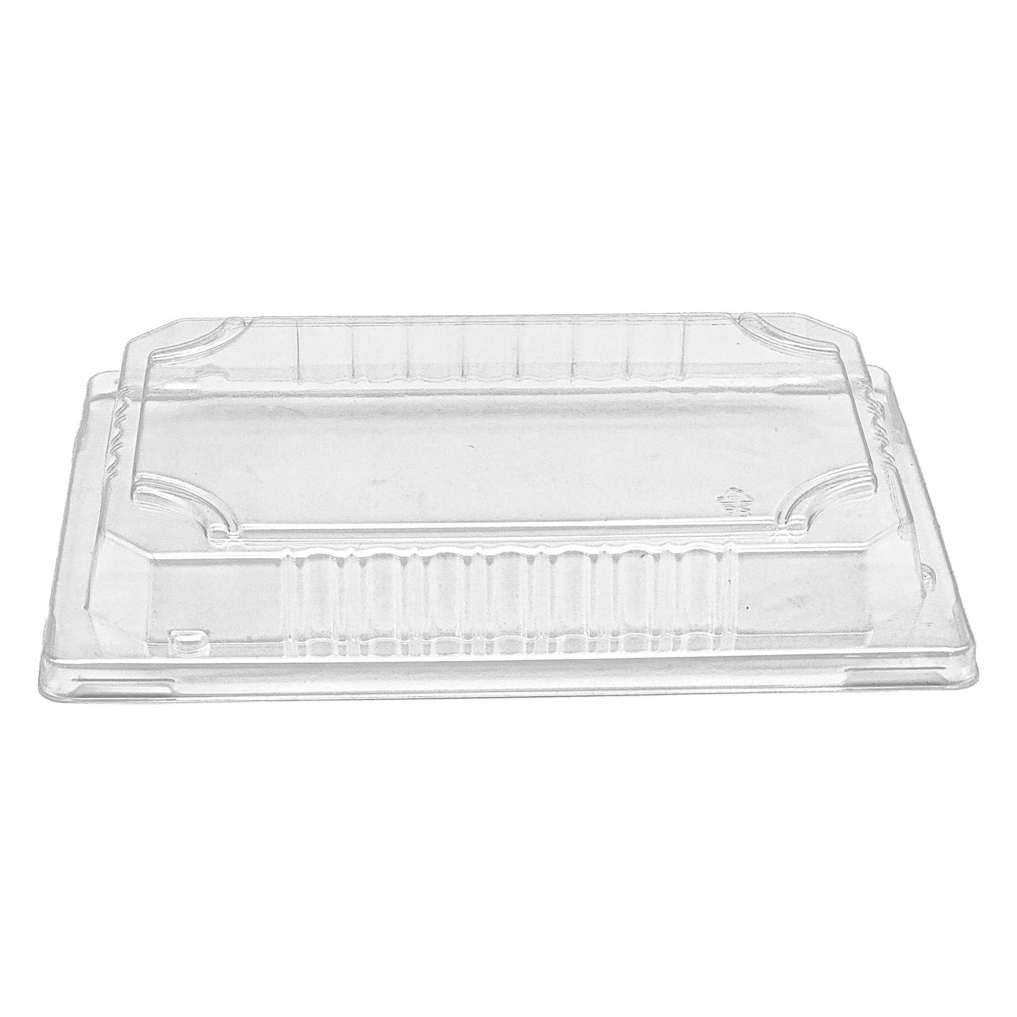 [1,200ct] PS Plastic 7 1/2" x 5 3/10" Sushi Tray Lid | Clear