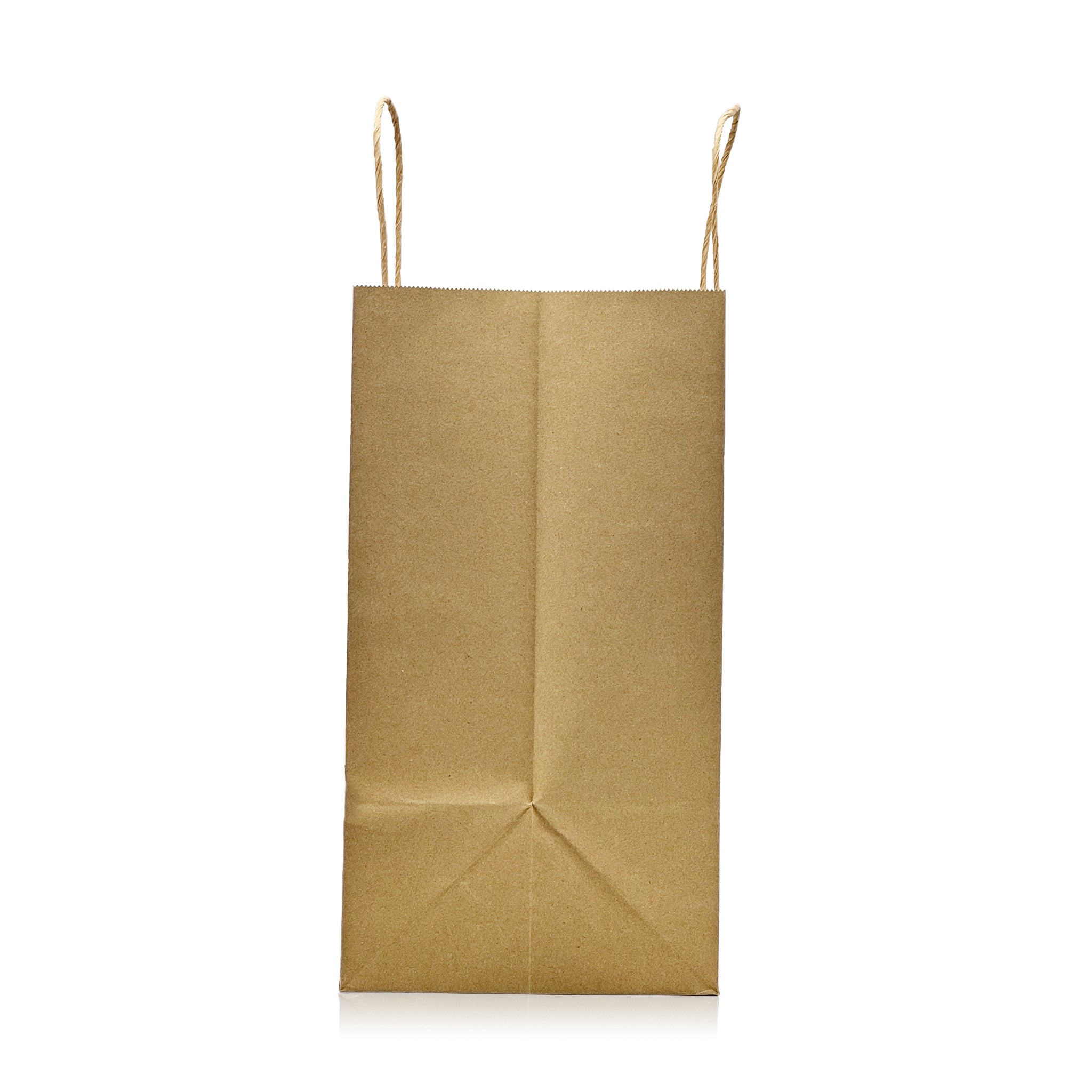 [250ct] 13" x 13"  x7" Kraft Paper Shopping Bags with Handles | Natural