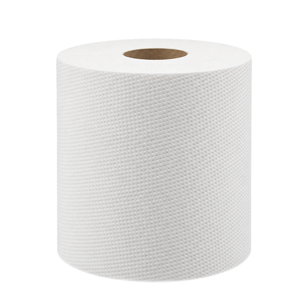 [6 Rolls] 7.8" Hardwound Roll Towels | White | 600'