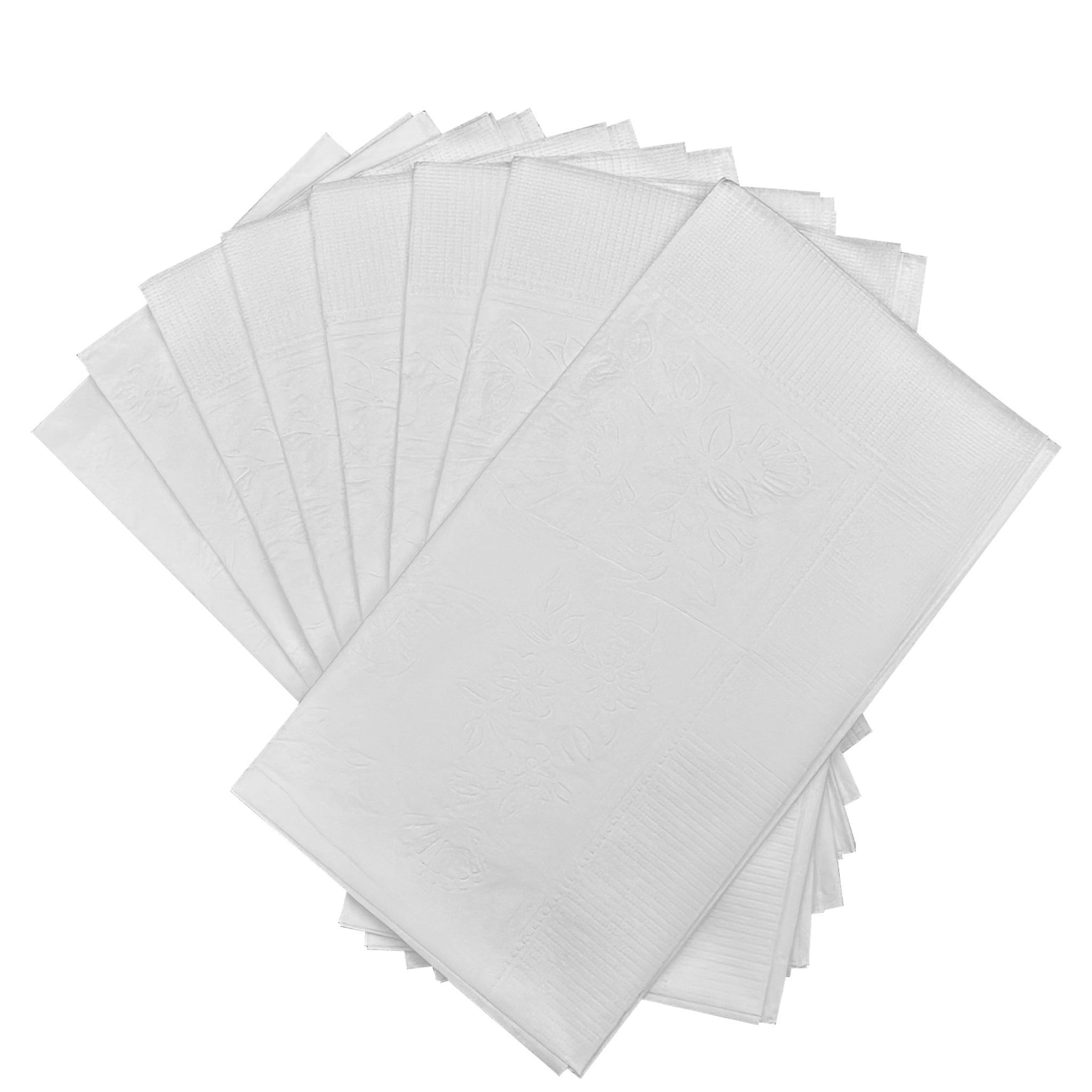 14.8" x 16.5" White 2-Ply 1/8 Fold Dinner Napkins-3,000/Case