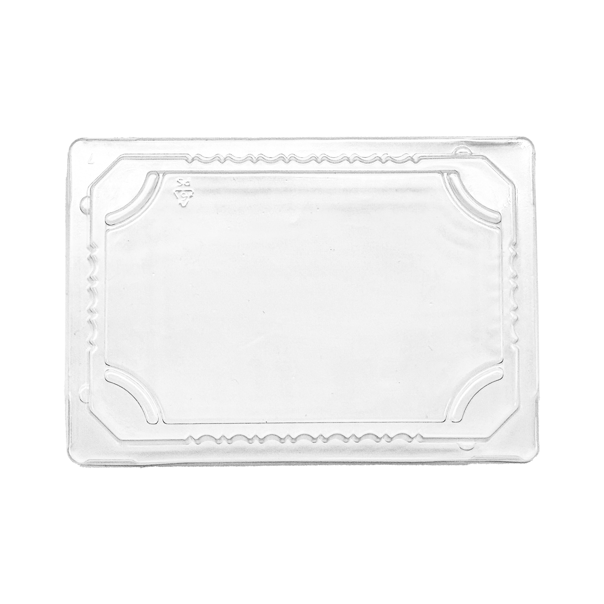 [1,200ct] PS Plastic 7 1/2" x 5 3/10" Sushi Tray Lid | Clear