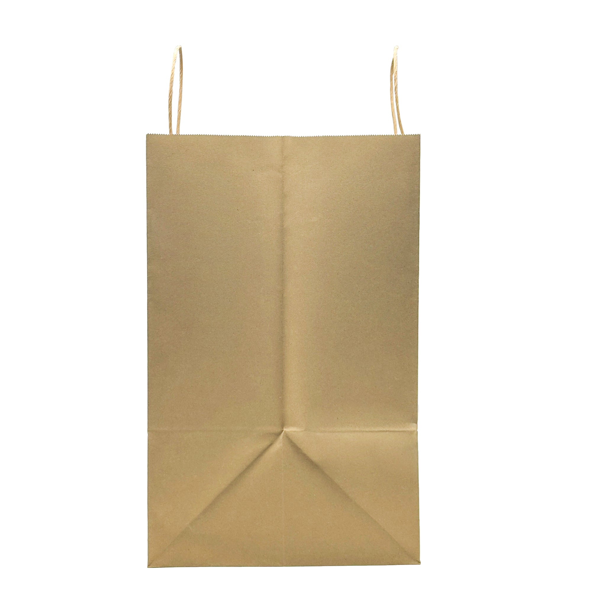 [200ct] 14" x 15.8"  x10" Kraft Paper Shopping Bags with Handles | Natural