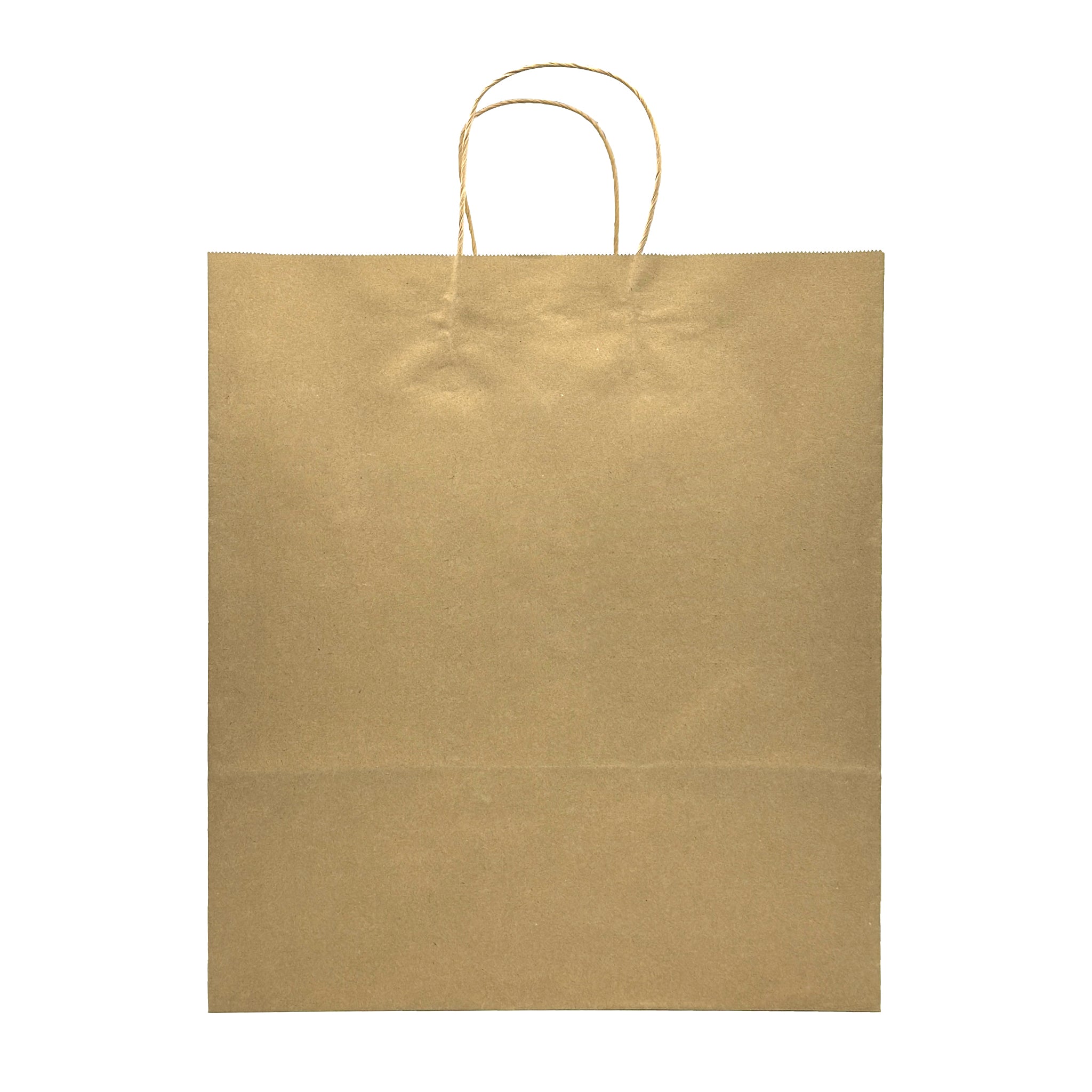 [200ct] 14" x 15.8"  x10" Kraft Paper Shopping Bags with Handles | Natural