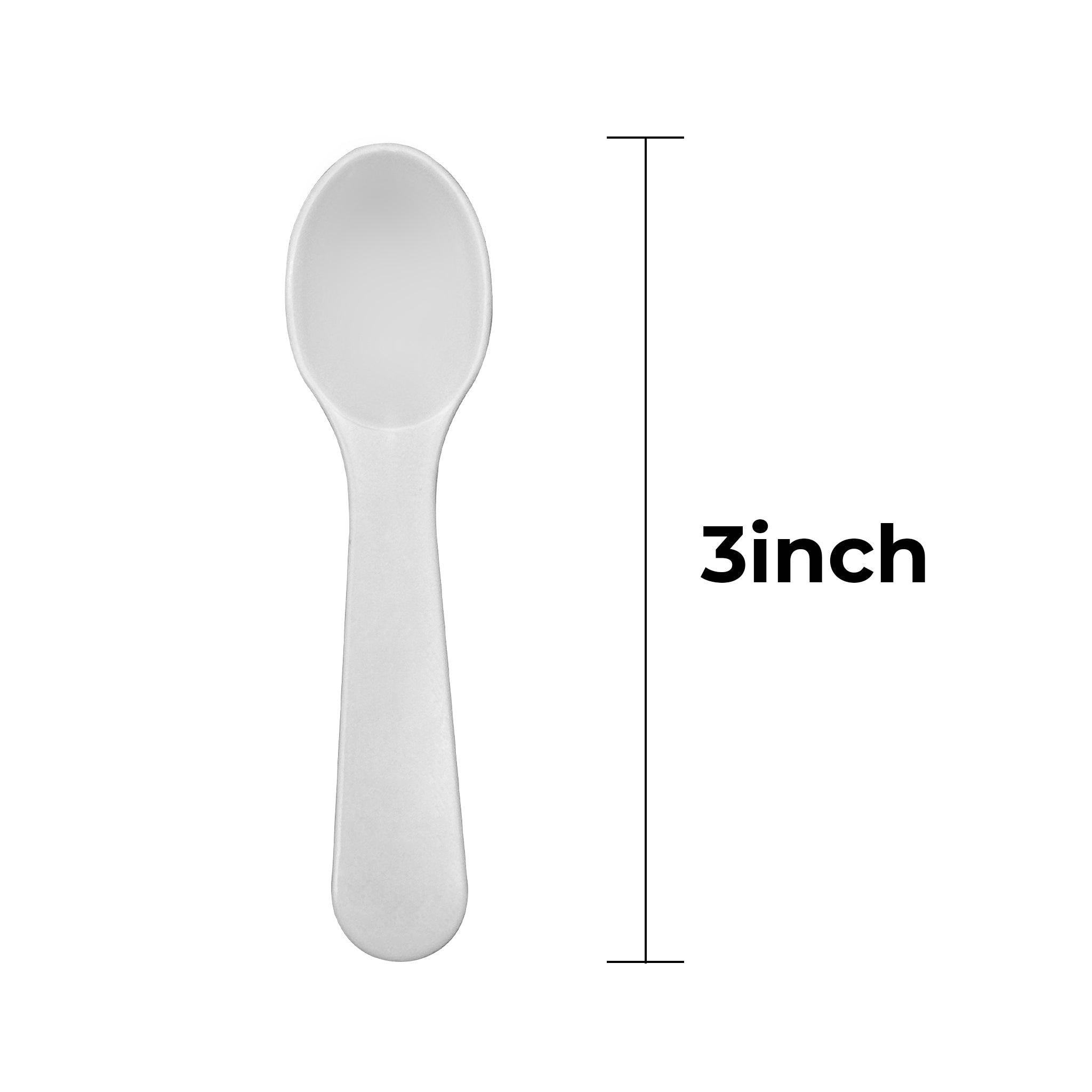 [4,000 ct] 3" PS Plastic Tasting Spoons | White
