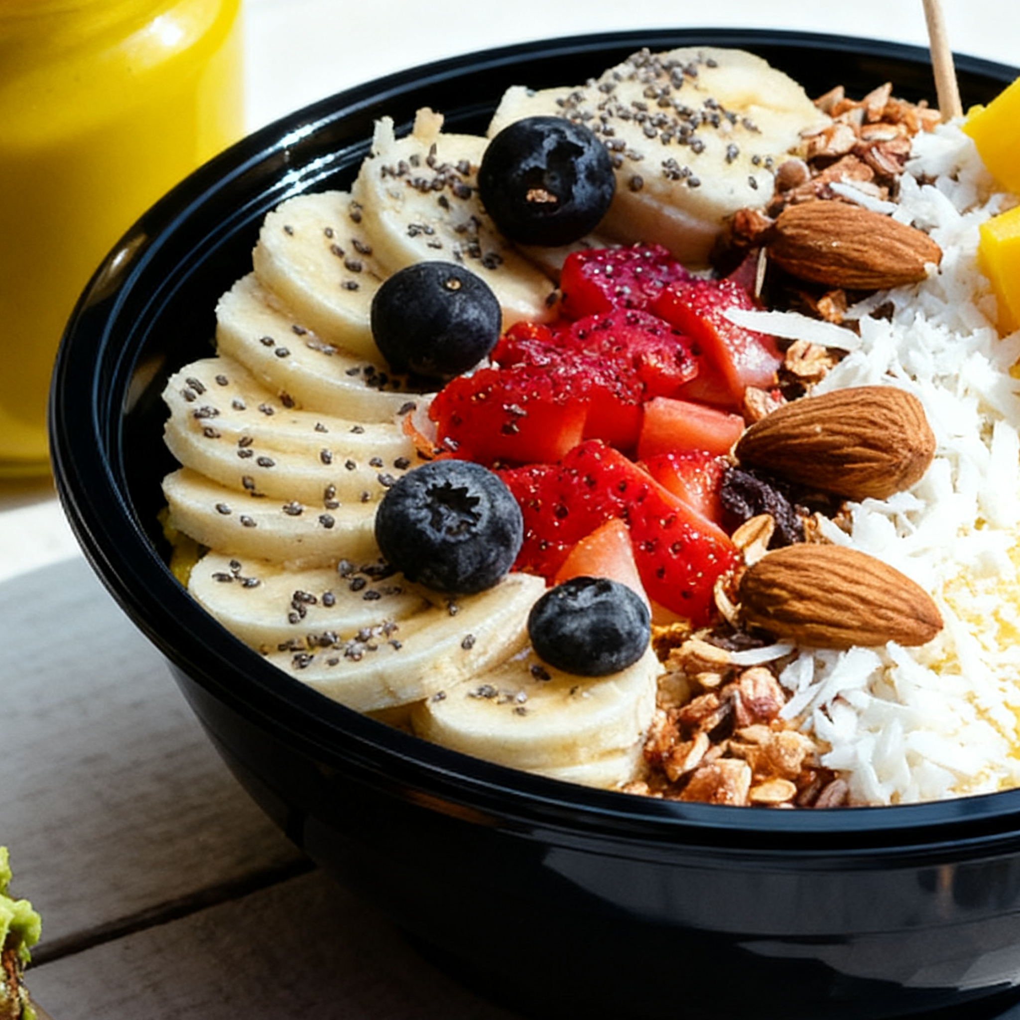 [150ct] 50 oz PP Plastic Microwaveable Bowls & Lids | Round | Black