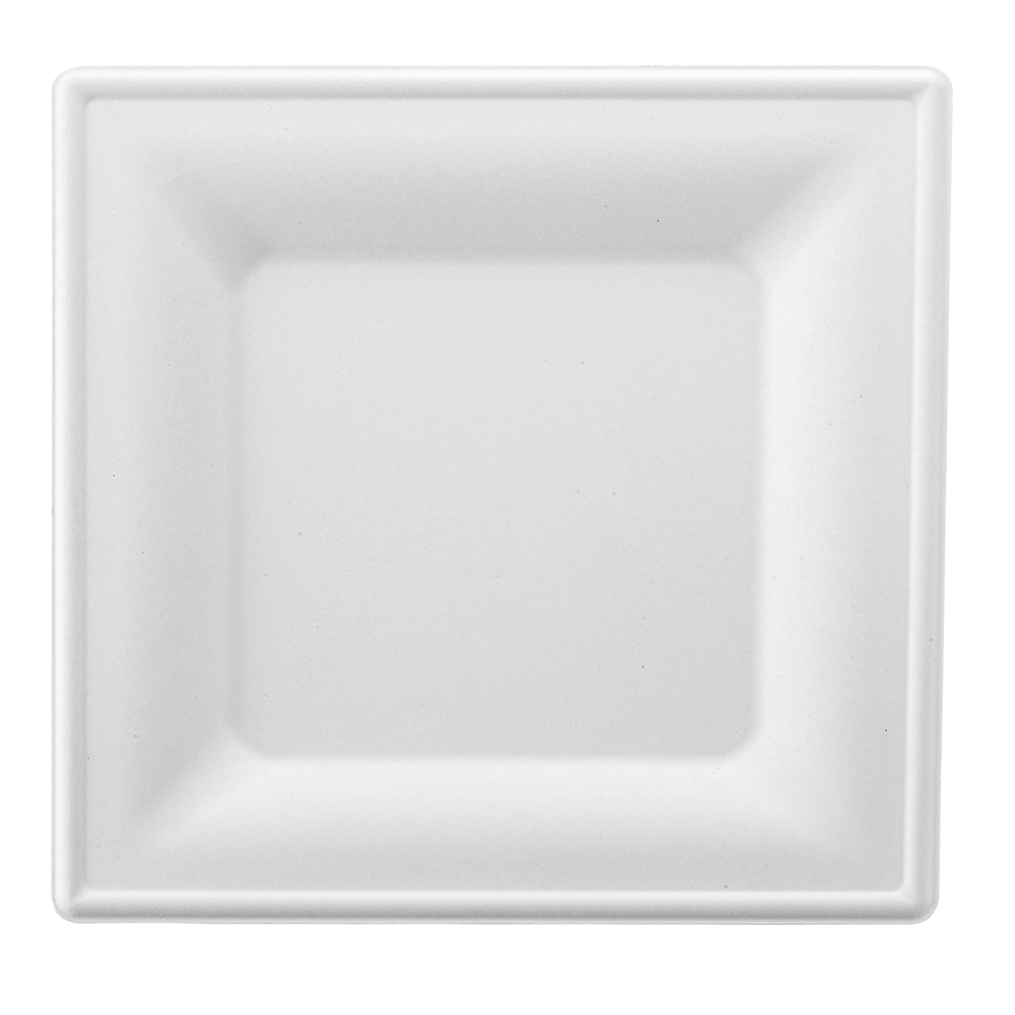 White Bagasse Eco-Friendly 6"×6" Square Plates - 500/Case
