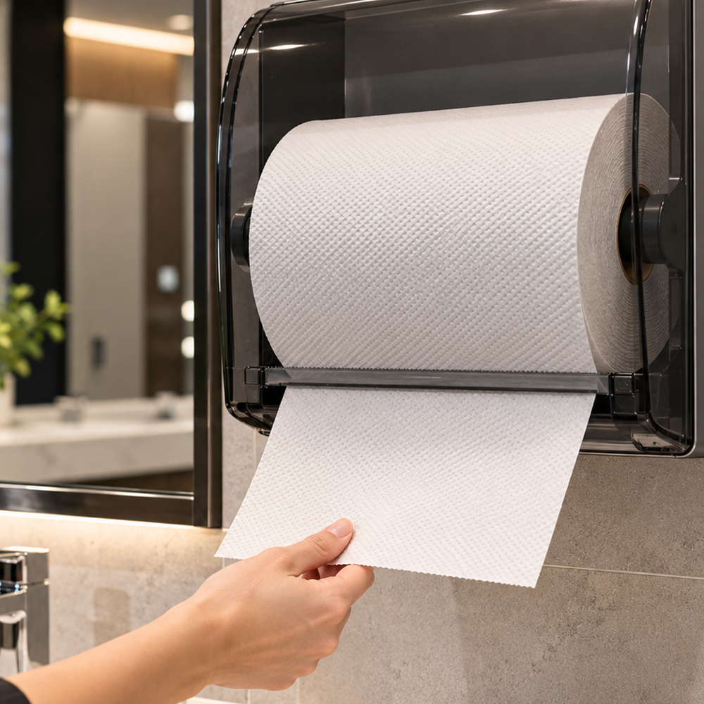 [6 Rolls] 7.8" Hardwound Roll Towels | White | 600'