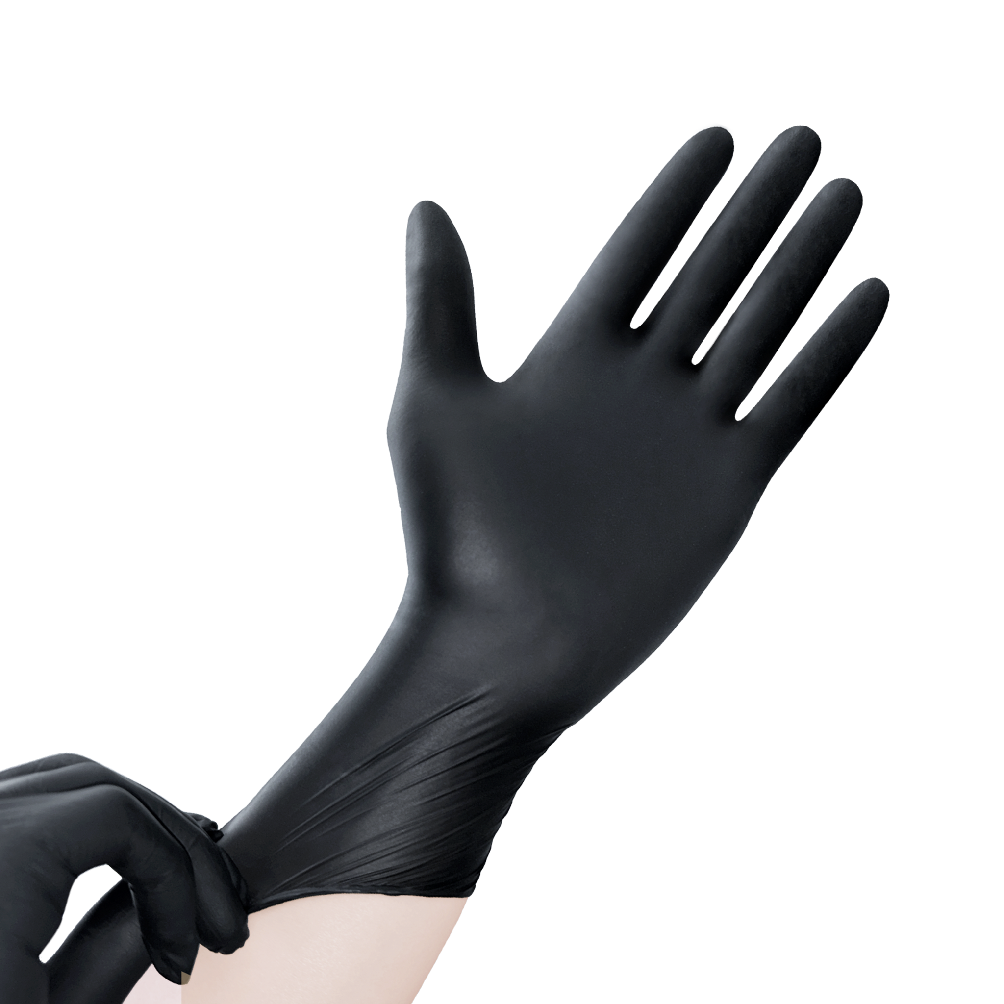 [1,000ct] Danube Blue Powder-Free Nitrile Gloves | Black