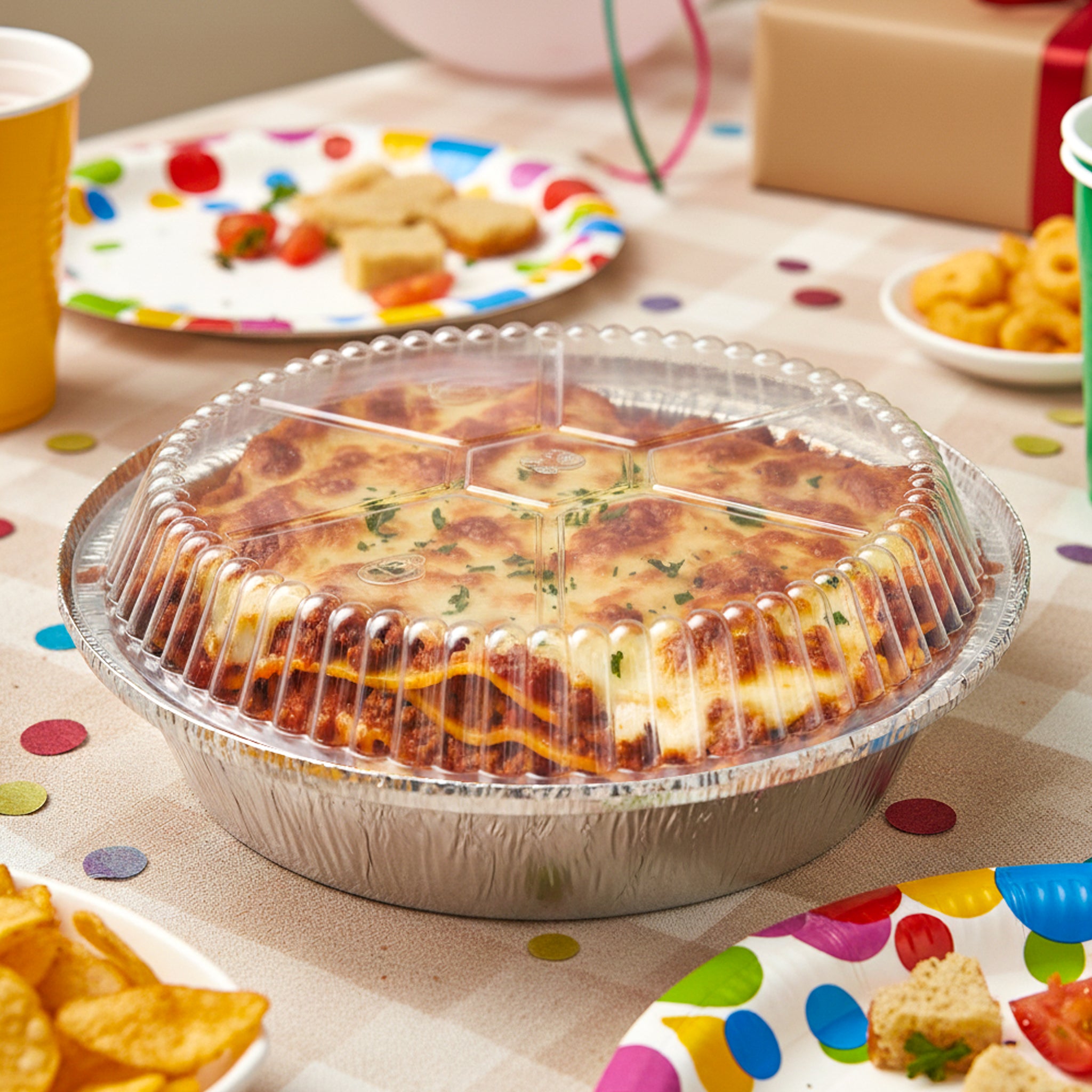 [500 ct] 7" OPS  Dome Lids for Foil Pans | Round | Clear