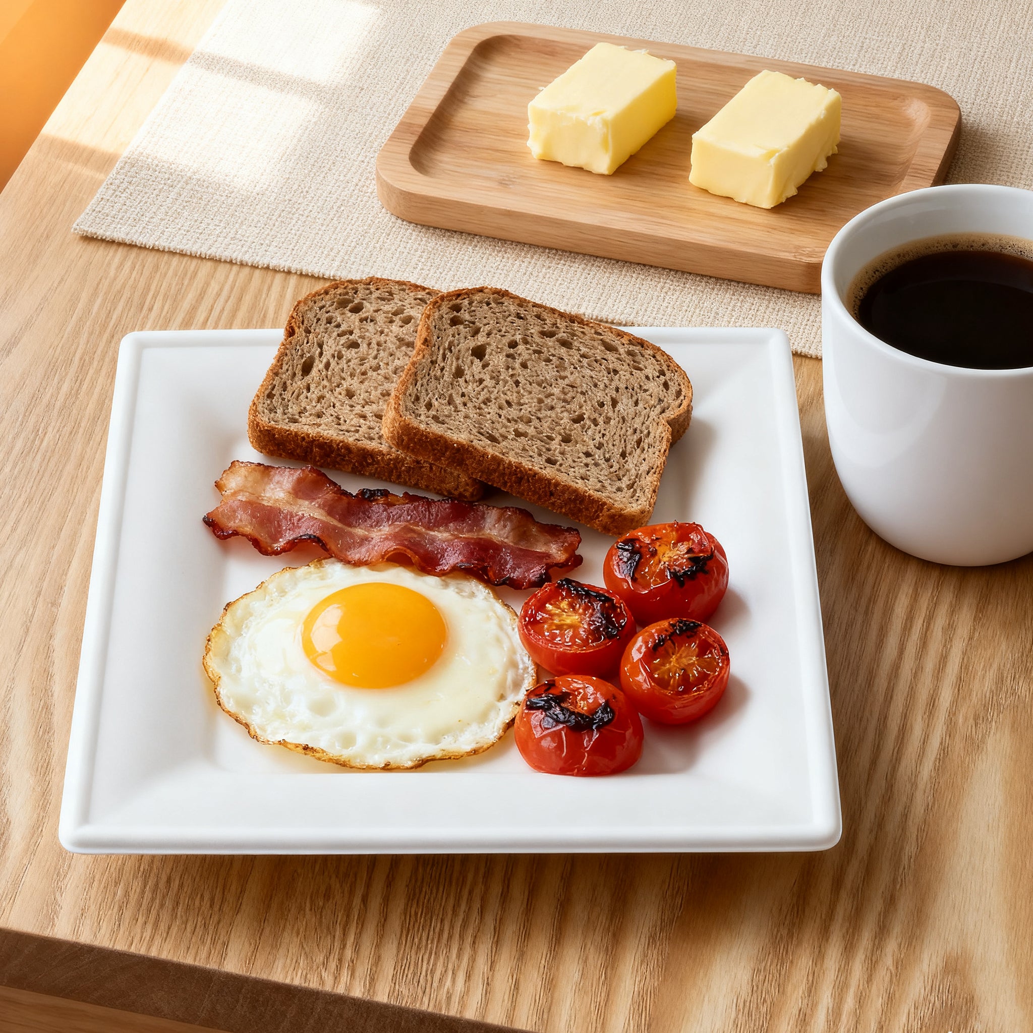 White  Bagasse Eco-Friendly  8"×8" Square Plates - 500/Case