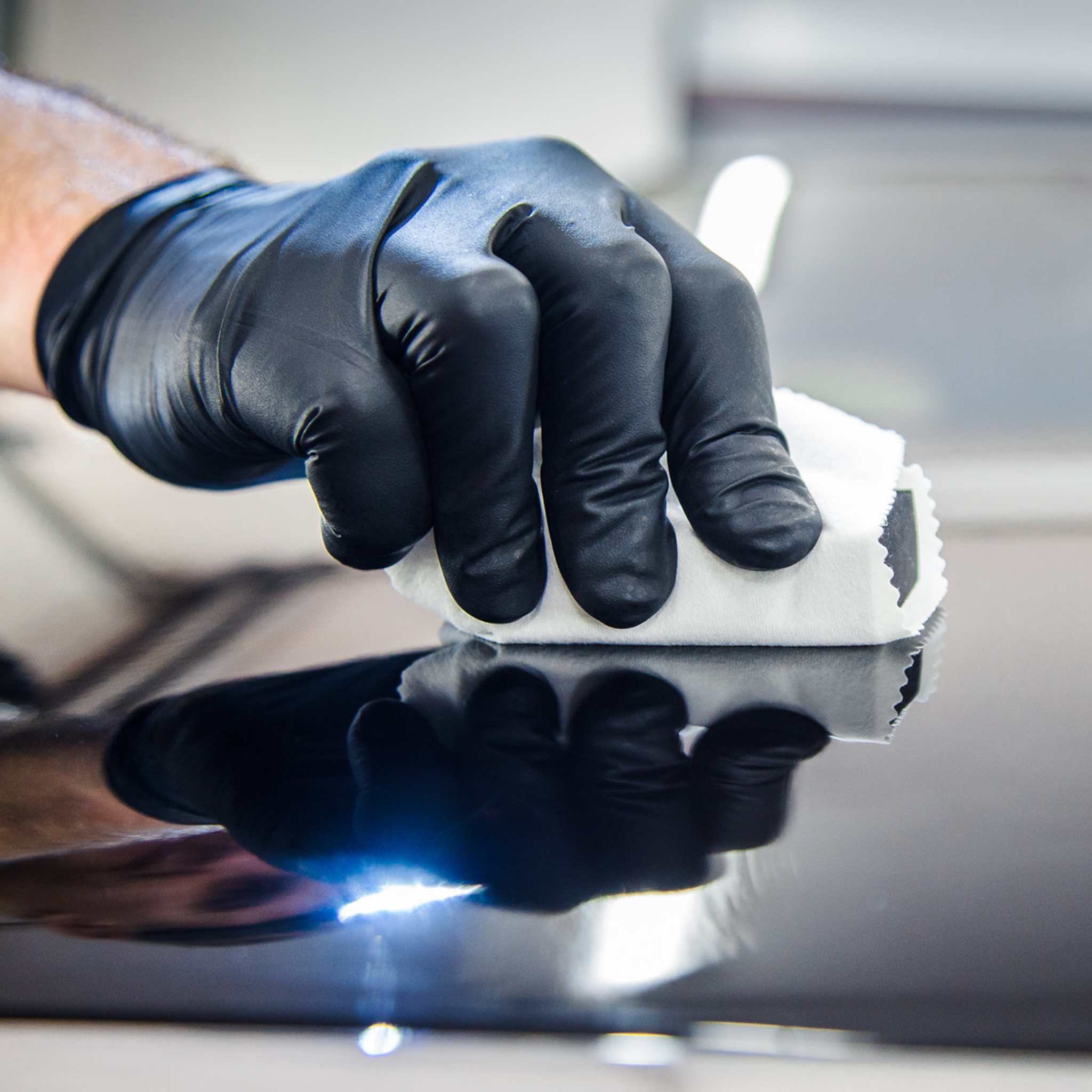 [1,000ct] Danube Blue Powder-Free Nitrile Gloves | Black