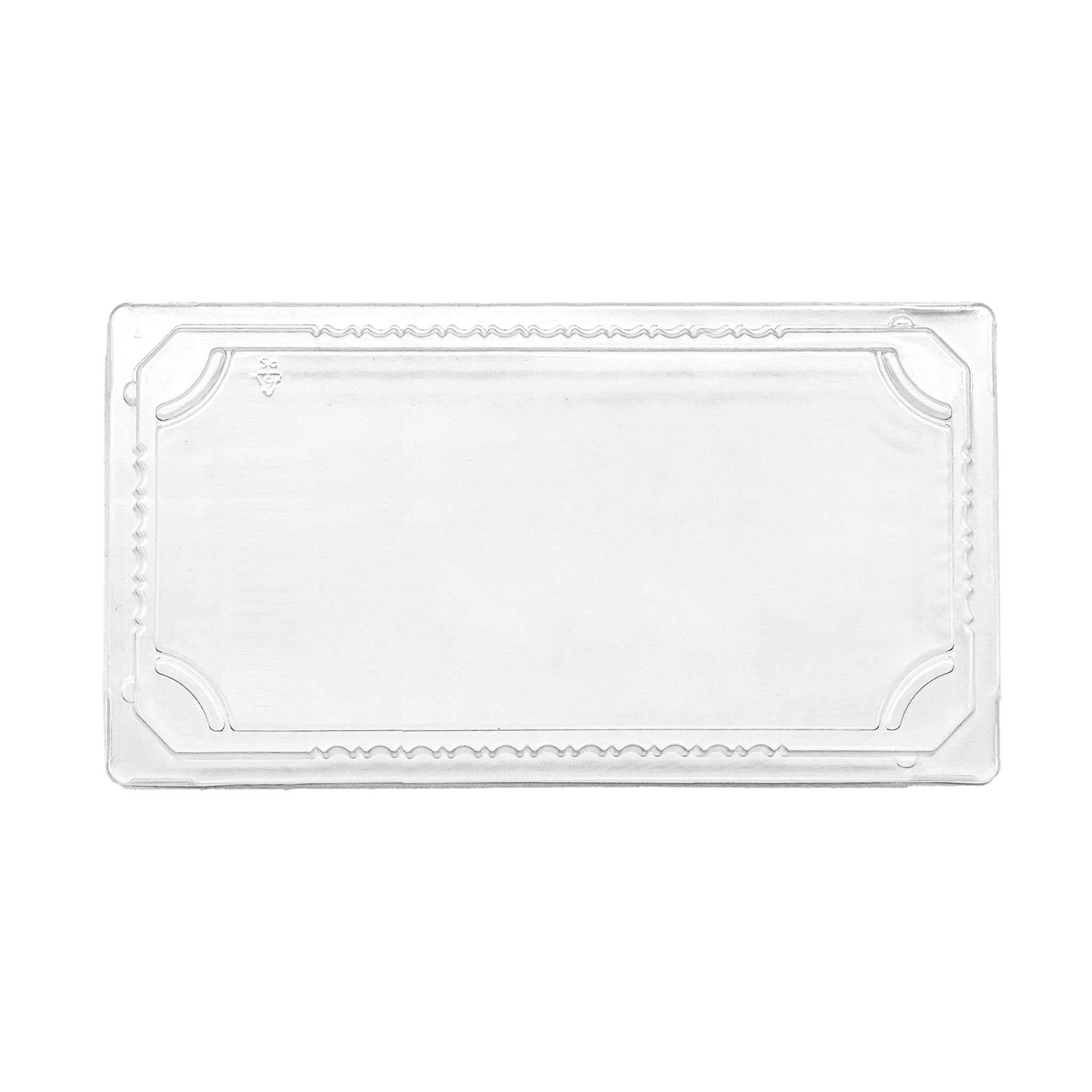 [800ct] PS Plastic 9 11/25" x 5 4/5" Sushi Tray Lid