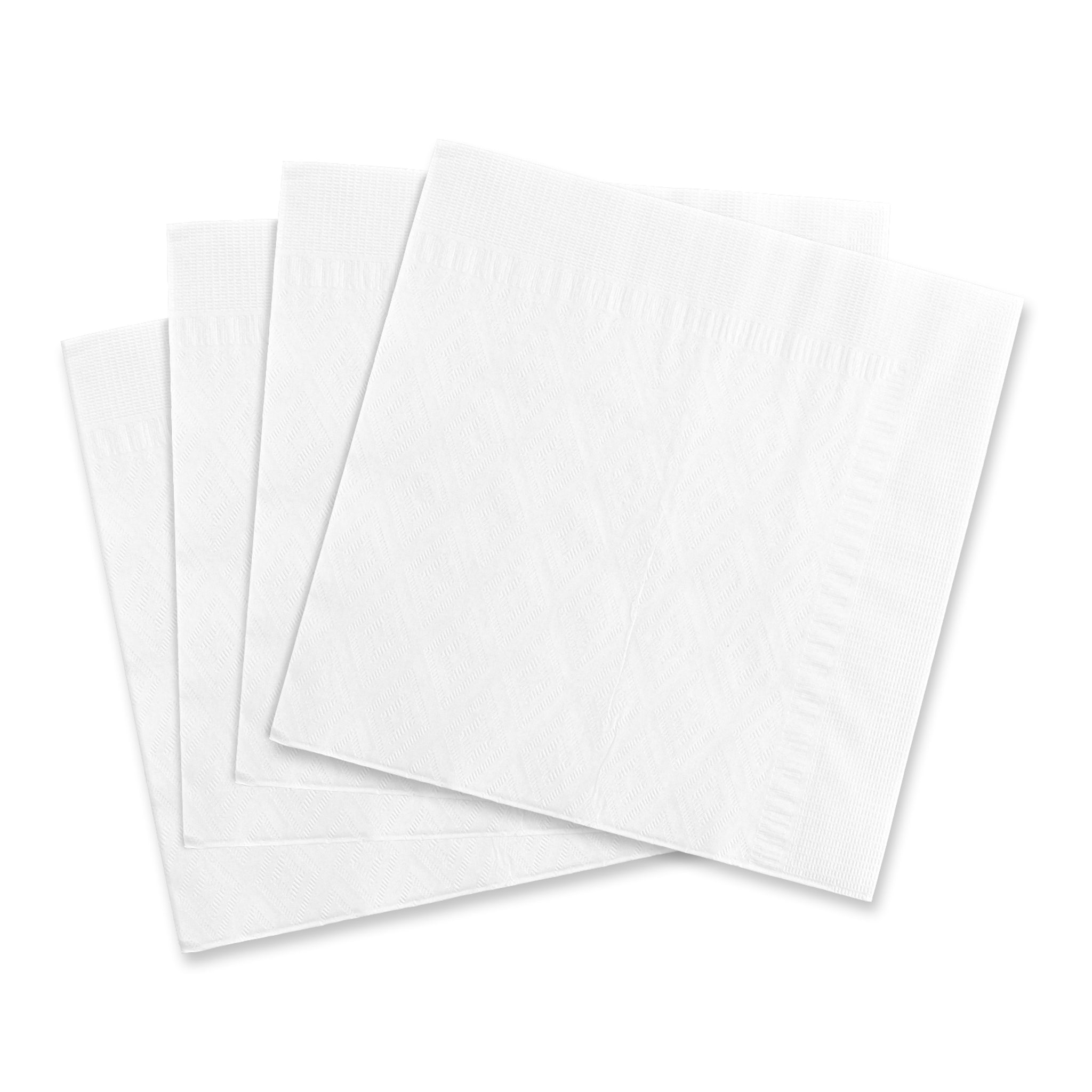 17" x 17" White 1-Ply 1/4 Fold Dinner Napkins-4,000/Case