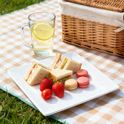 White Bagasse Eco-Friendly 10"×10" Square Plates - 500/Case