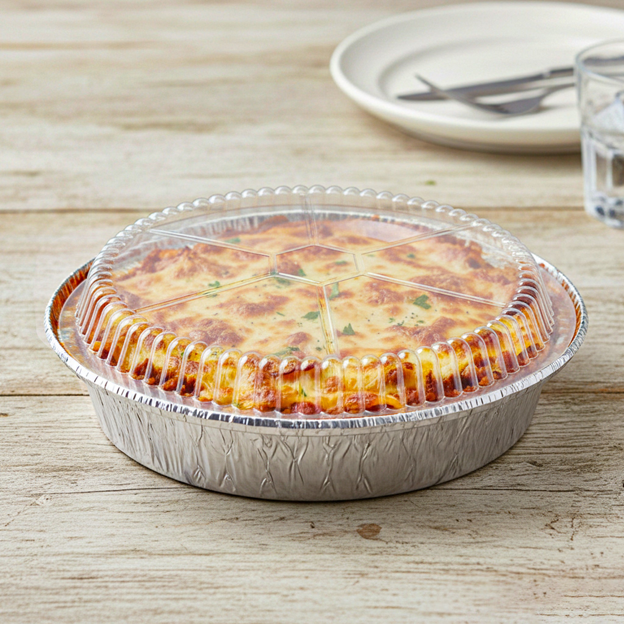 [500 ct] 9" OPS Dome Lids for Foil Pans | Round | Clear