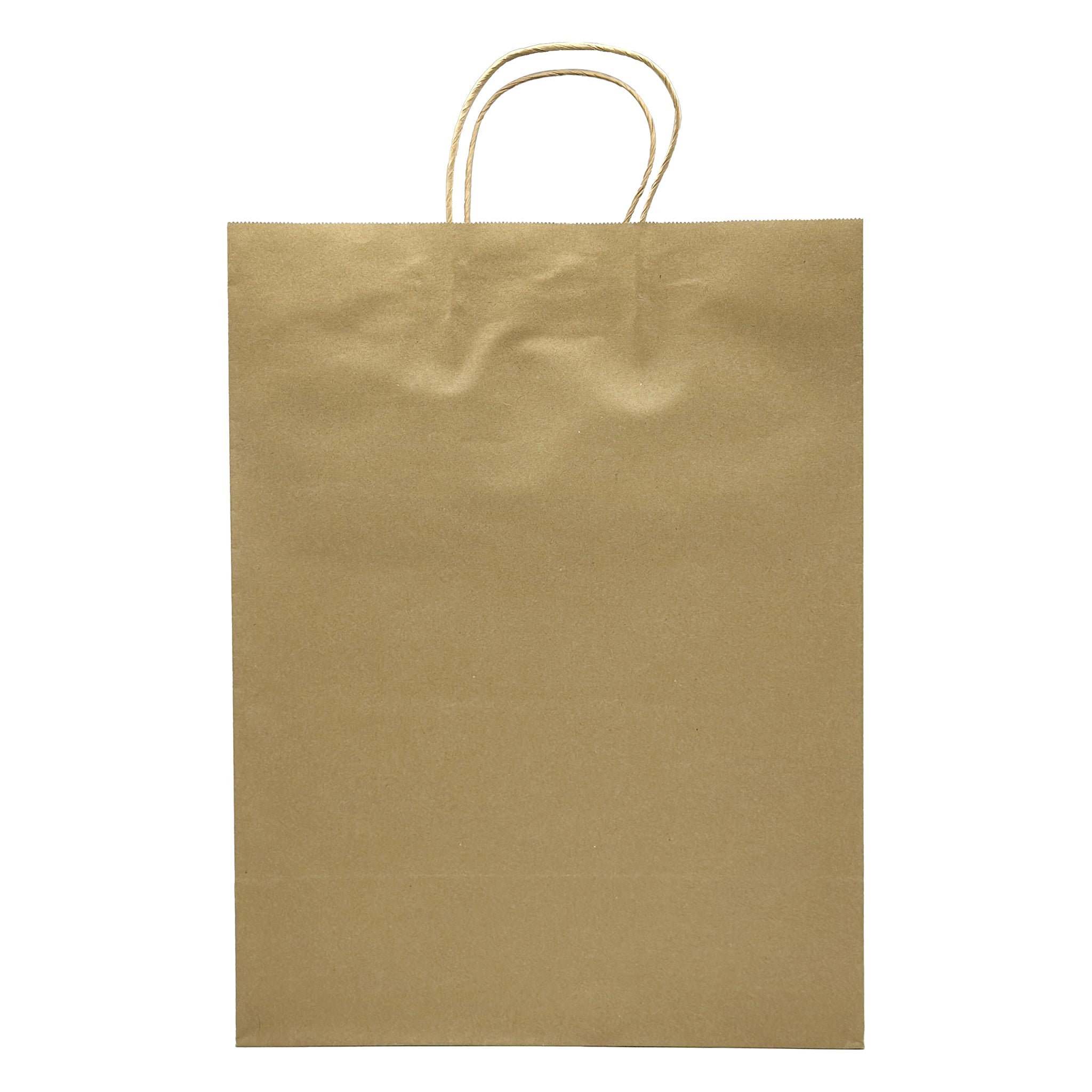 [250ct] 13" x 17"  x7" Kraft Paper Shopping Bags with Handles | Natural