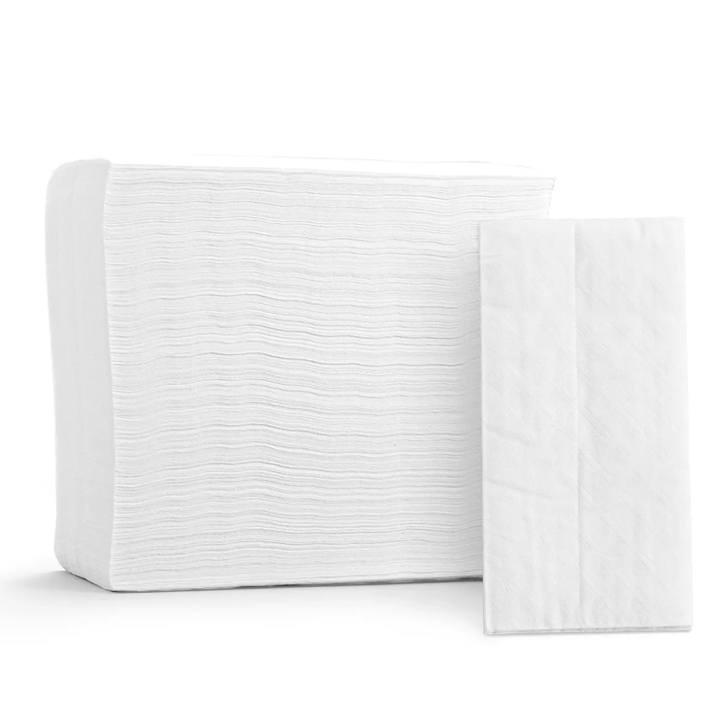 7" x 13.4" White 1-Ply  1/6 Fold Express Tall-Fold Napkins-9,000/Case