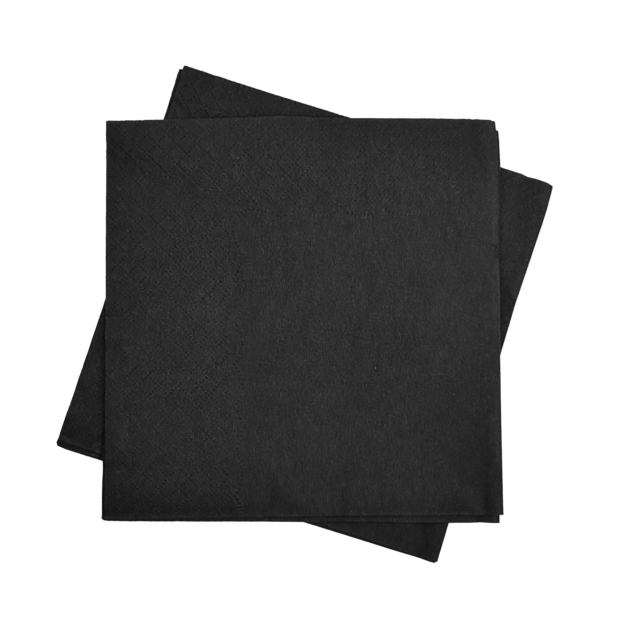 [1,000ct] 10" x 10"  2-Ply Beverage Napkins | 1/4 Fold | Black