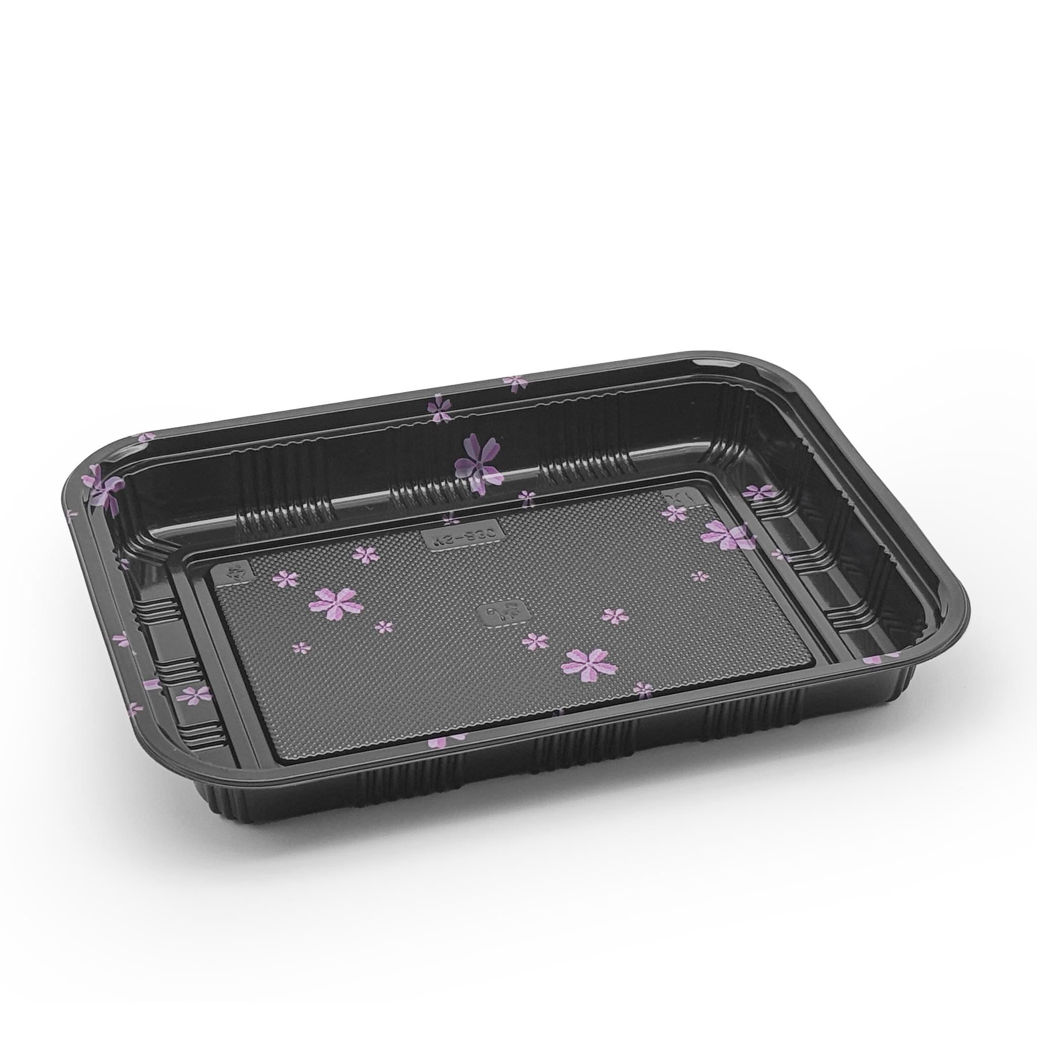 [200ct] 10 2/5" x 7 22/25" PS Plastic Rectangular Food Containers & Lids | Black