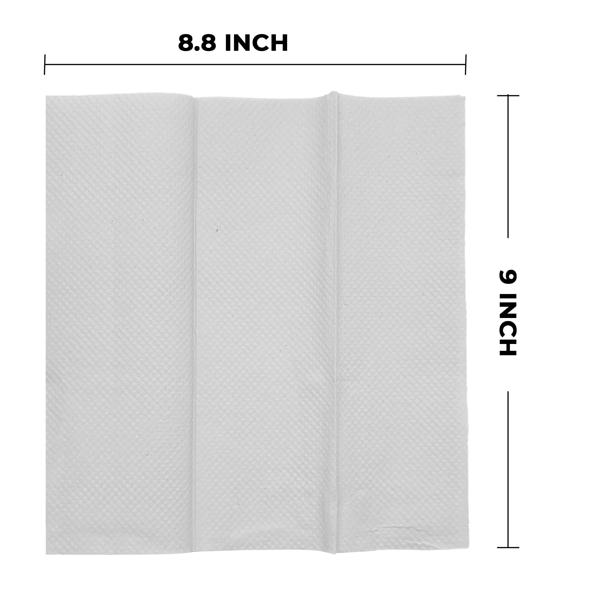 [4,000ct] 8.8" x 9" Multifold Paper Hand Towel | White