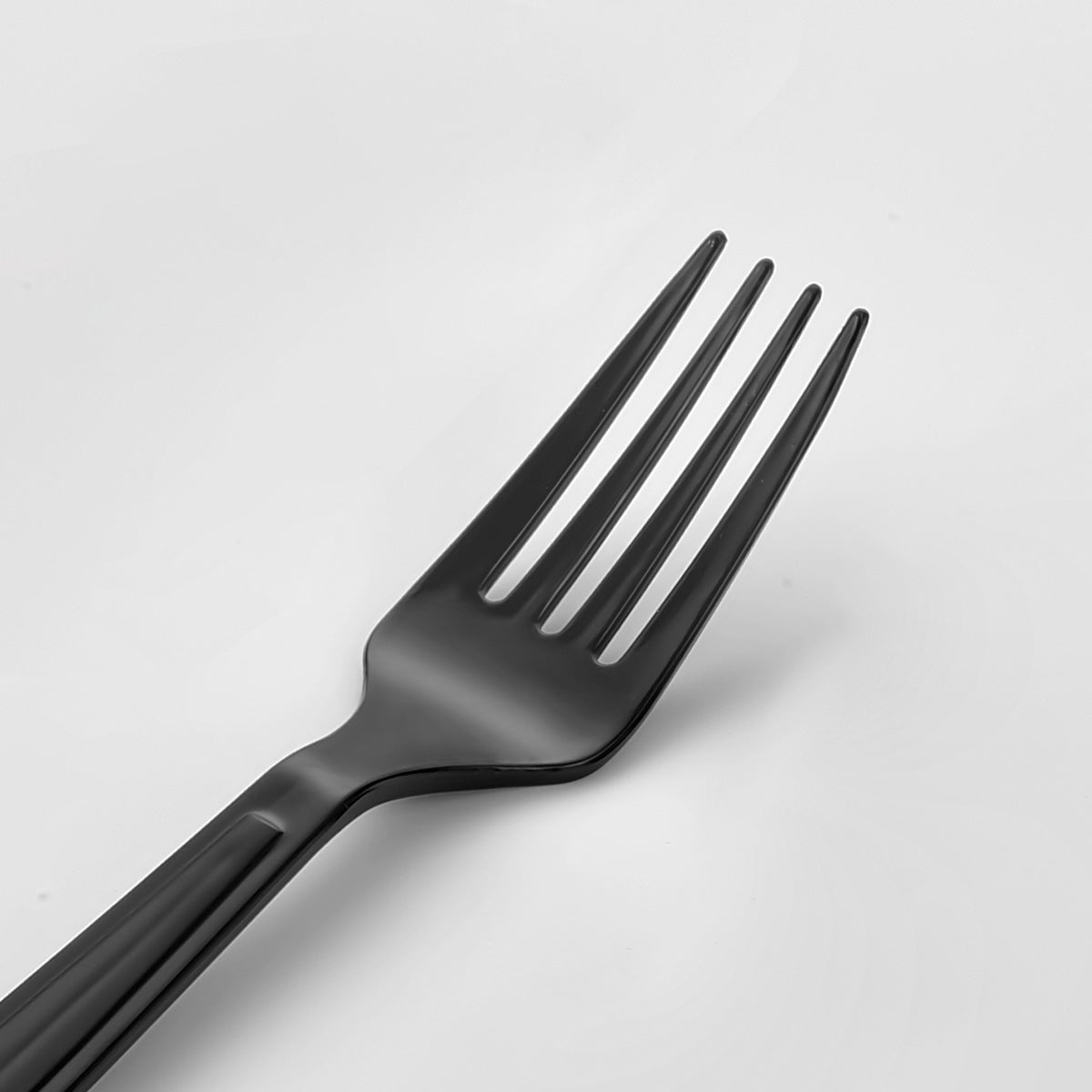 [1,000 ct] PS Plastic Extra Heavy Weight Forks | Black