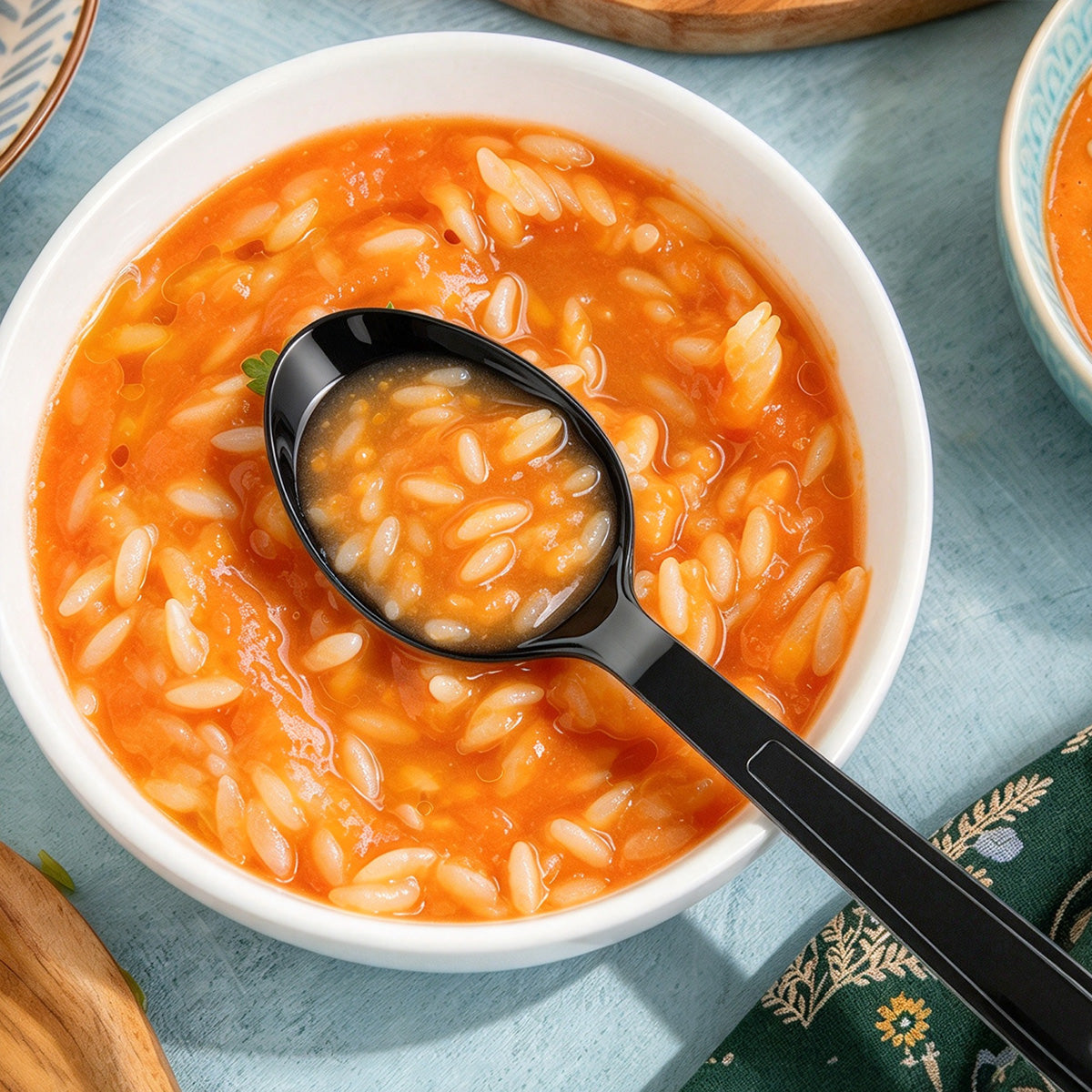 [1,000ct] PS Plastic Extra Heavy Weight Soup Spoons | Black