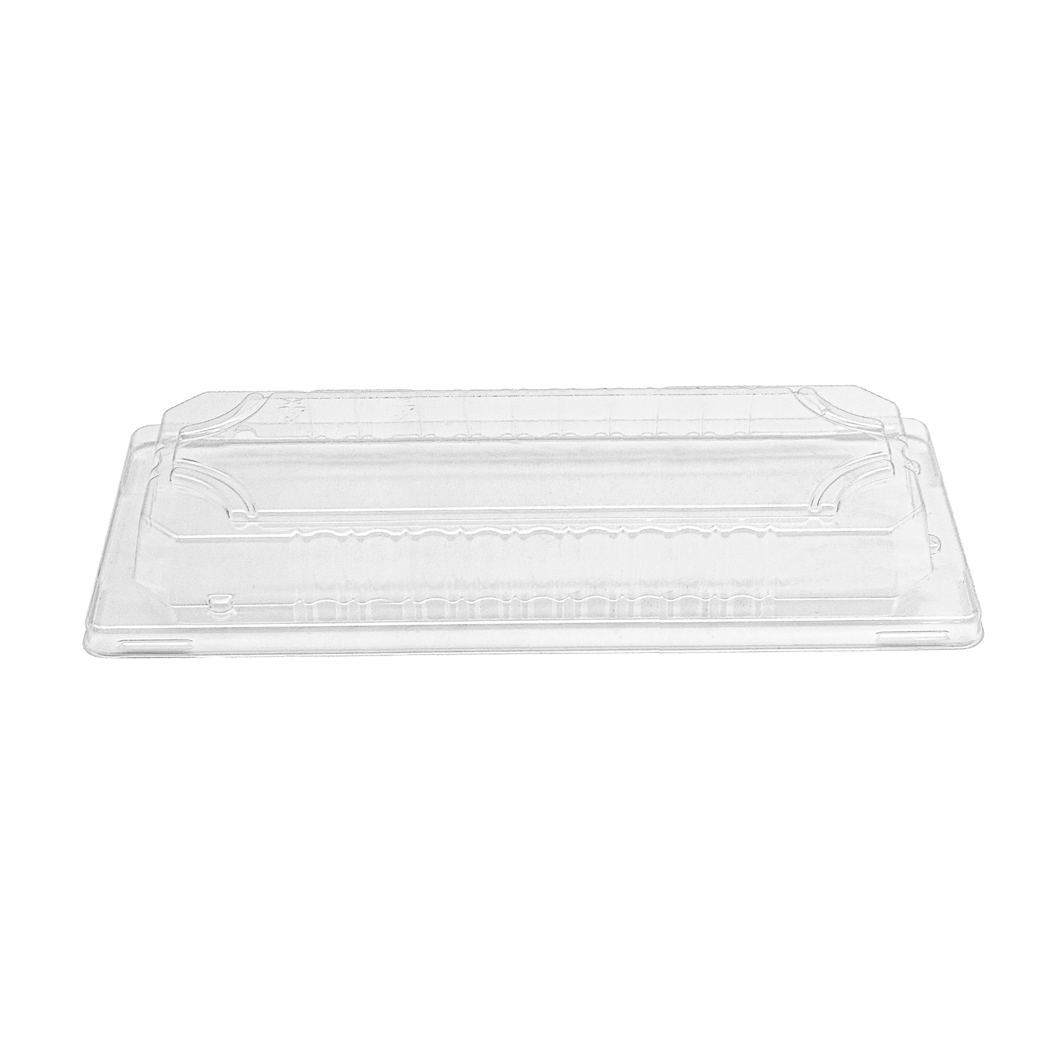 [1,400ct] PS Plastic 8 7/8" x 4" Sushi Tray Lid | Clear