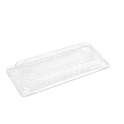 [1,400ct] PS Plastic 8 7/8" x 4" Sushi Tray Lid | Clear