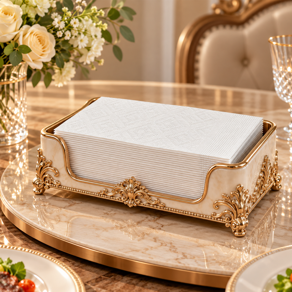 [3,000ct] 15" x 17" 1-Ply Dinner Napkins | 1/8 Fold | White