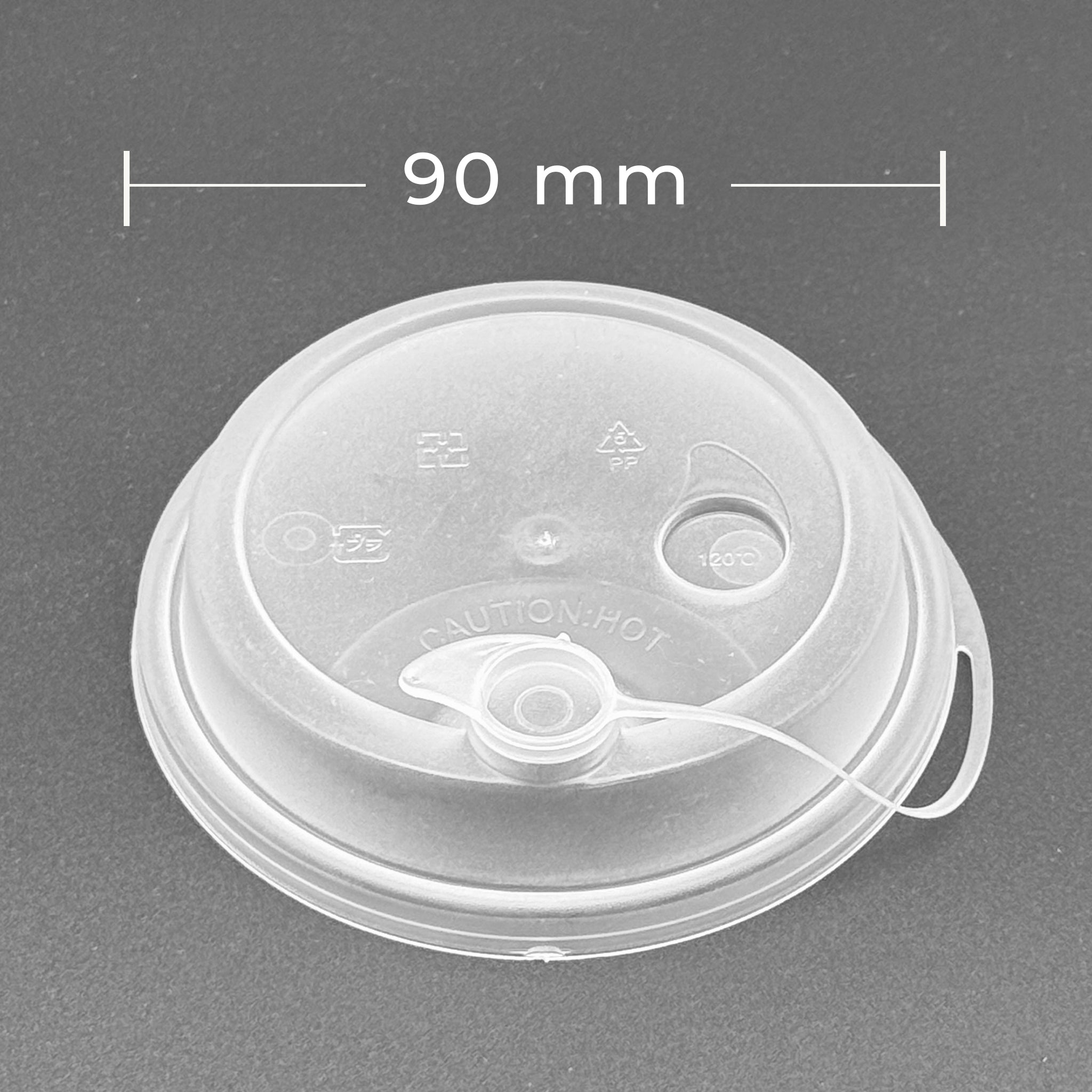 [1,000 ct] PP Plastic Sipper Dome Lids | 90 mm | Clear