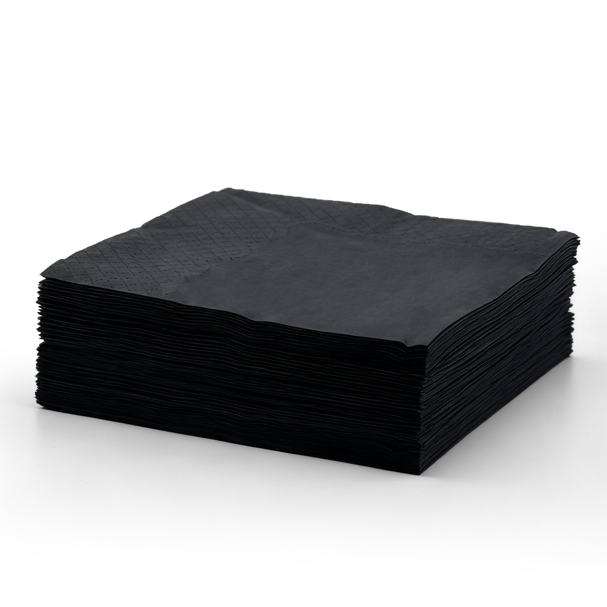 [1,000ct] 10" x 10"  2-Ply Beverage Napkins | 1/4 Fold | Black