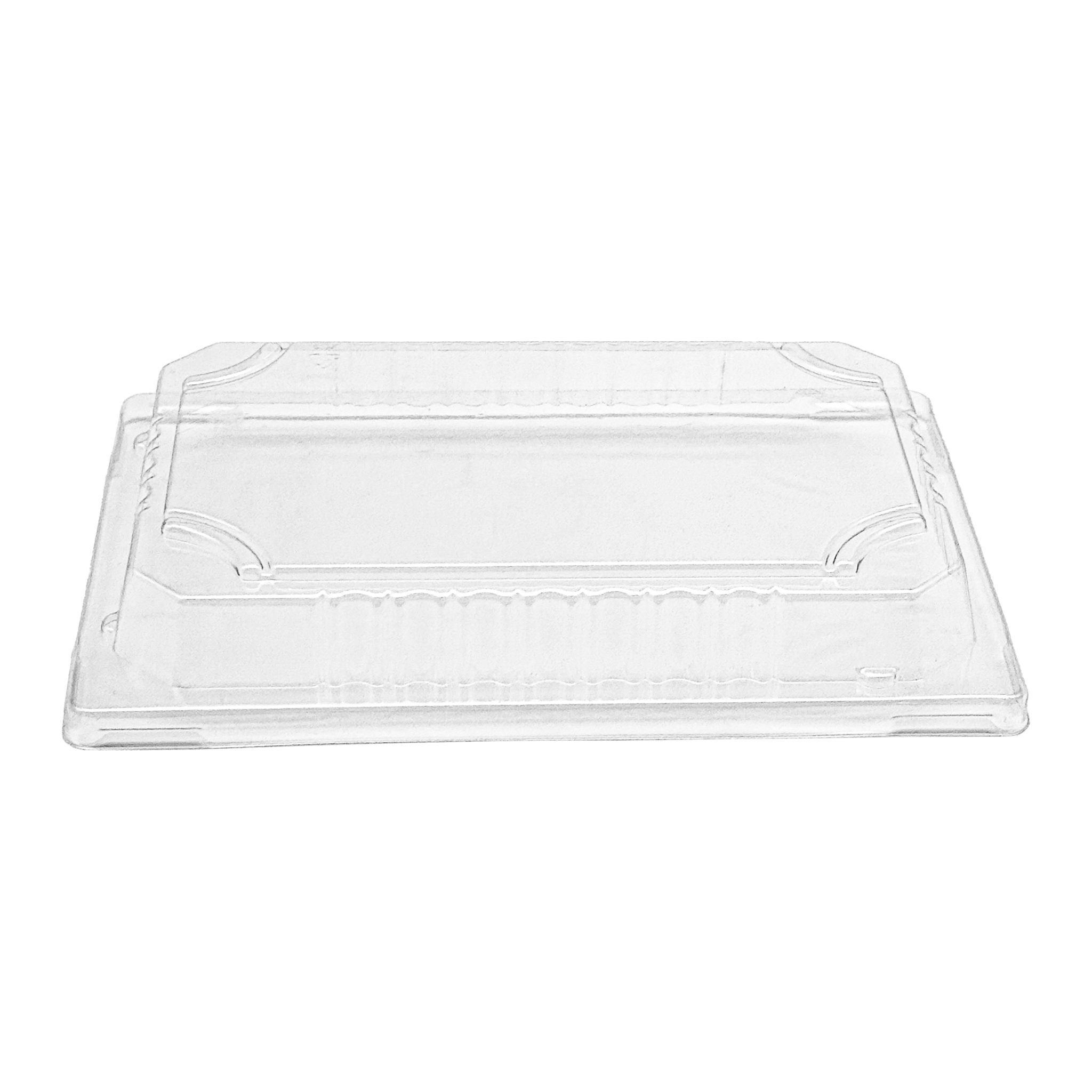 [1,500ct] PS Plastic 6 7/10" x 4 7/10" Sushi Tray Lid | Clear