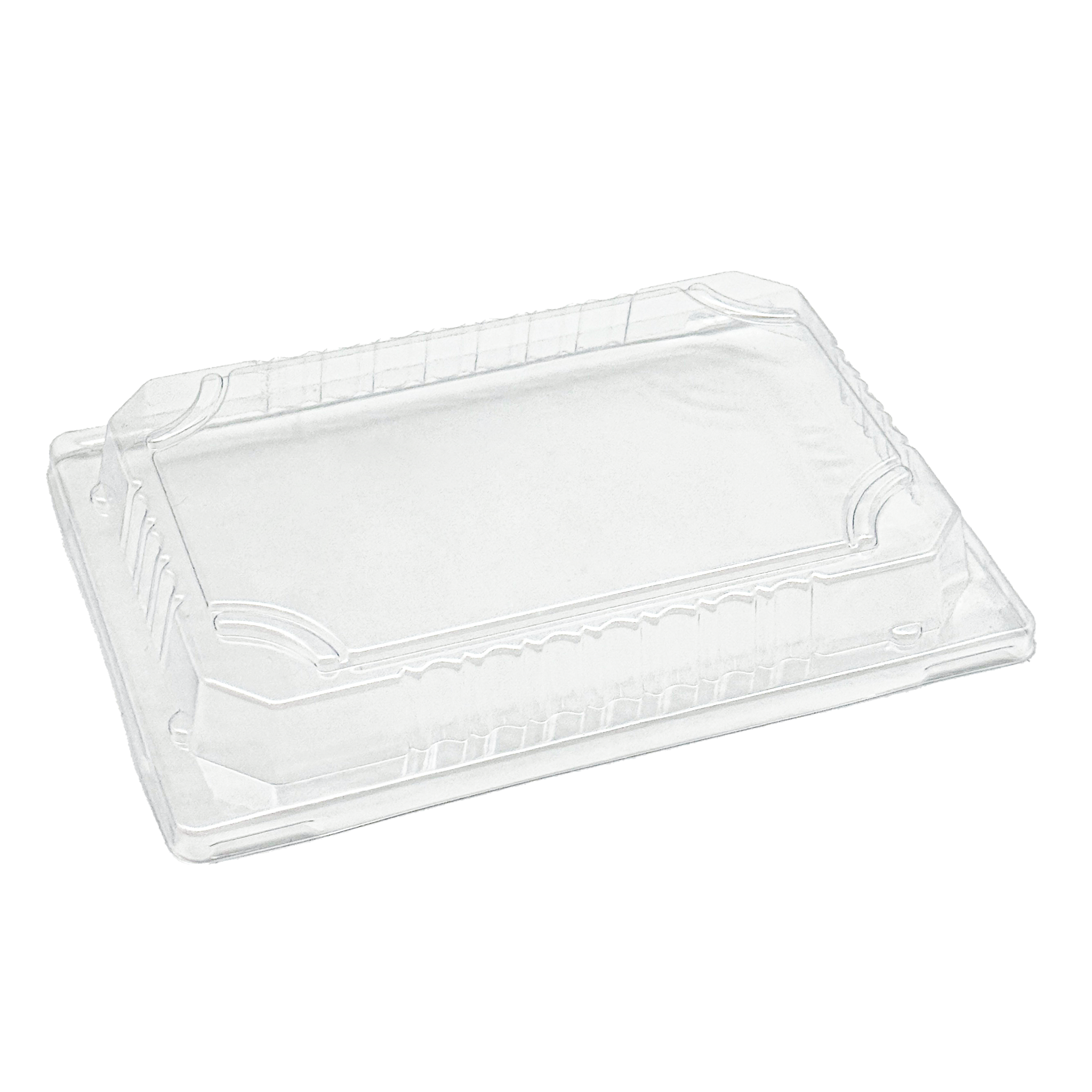 [1,500ct] PS Plastic 6 7/10" x 4 7/10" Sushi Tray Lid | Clear