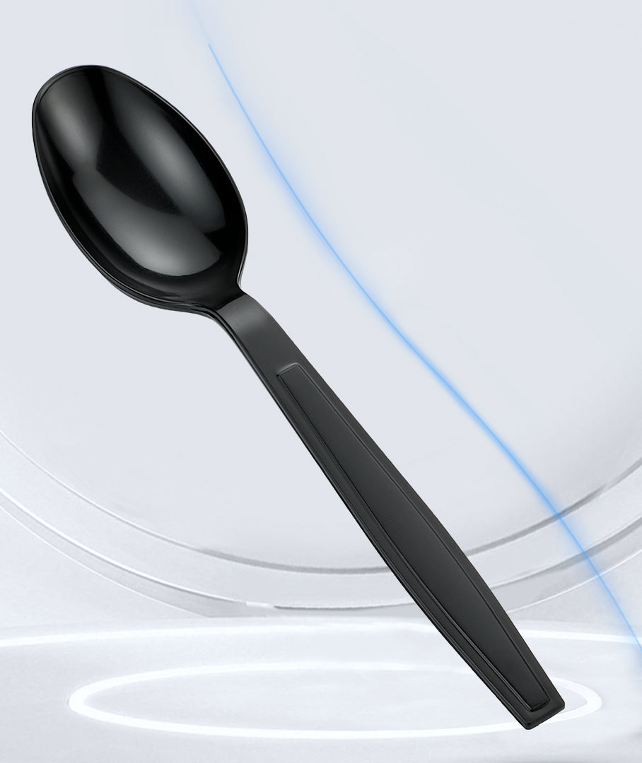 Heavy Weight Black PS Tea Spoons Bulk  Box- 1,000/Case