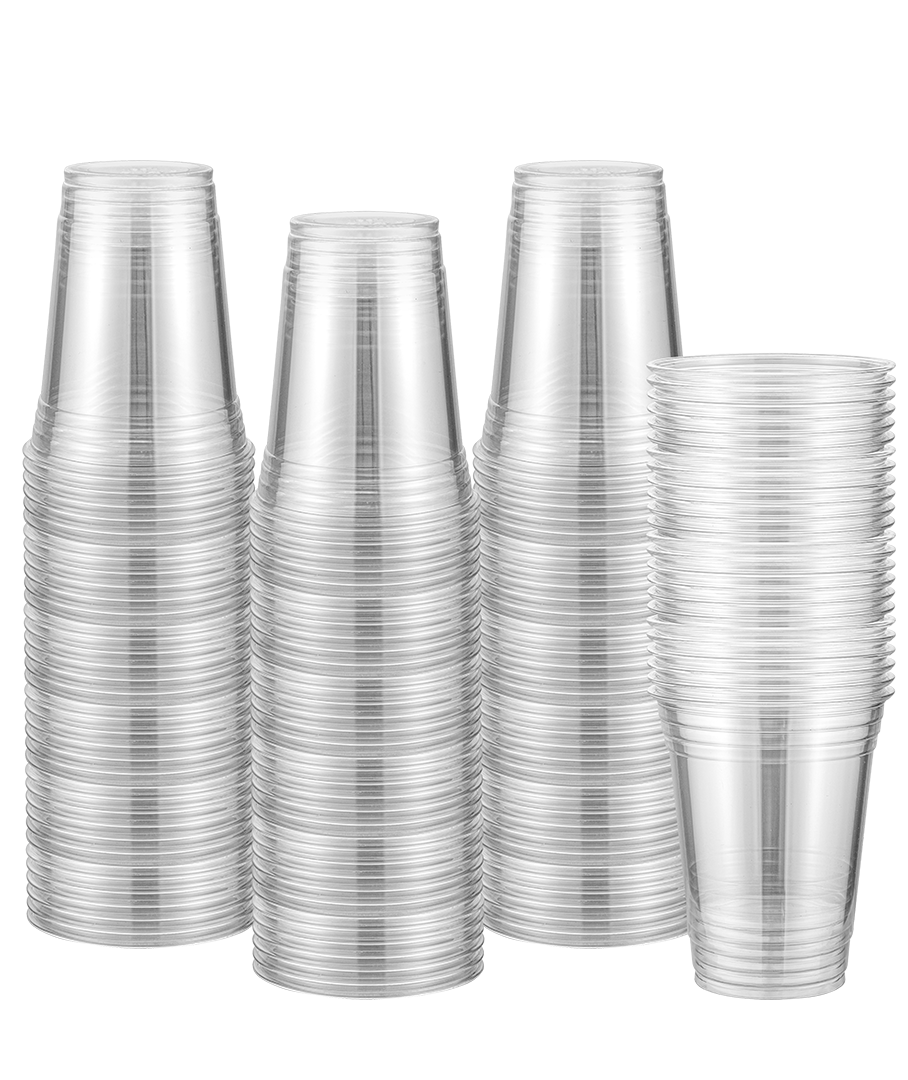 16 oz Clear PET Plastic Cold Cup with 98mm-1,000/Case