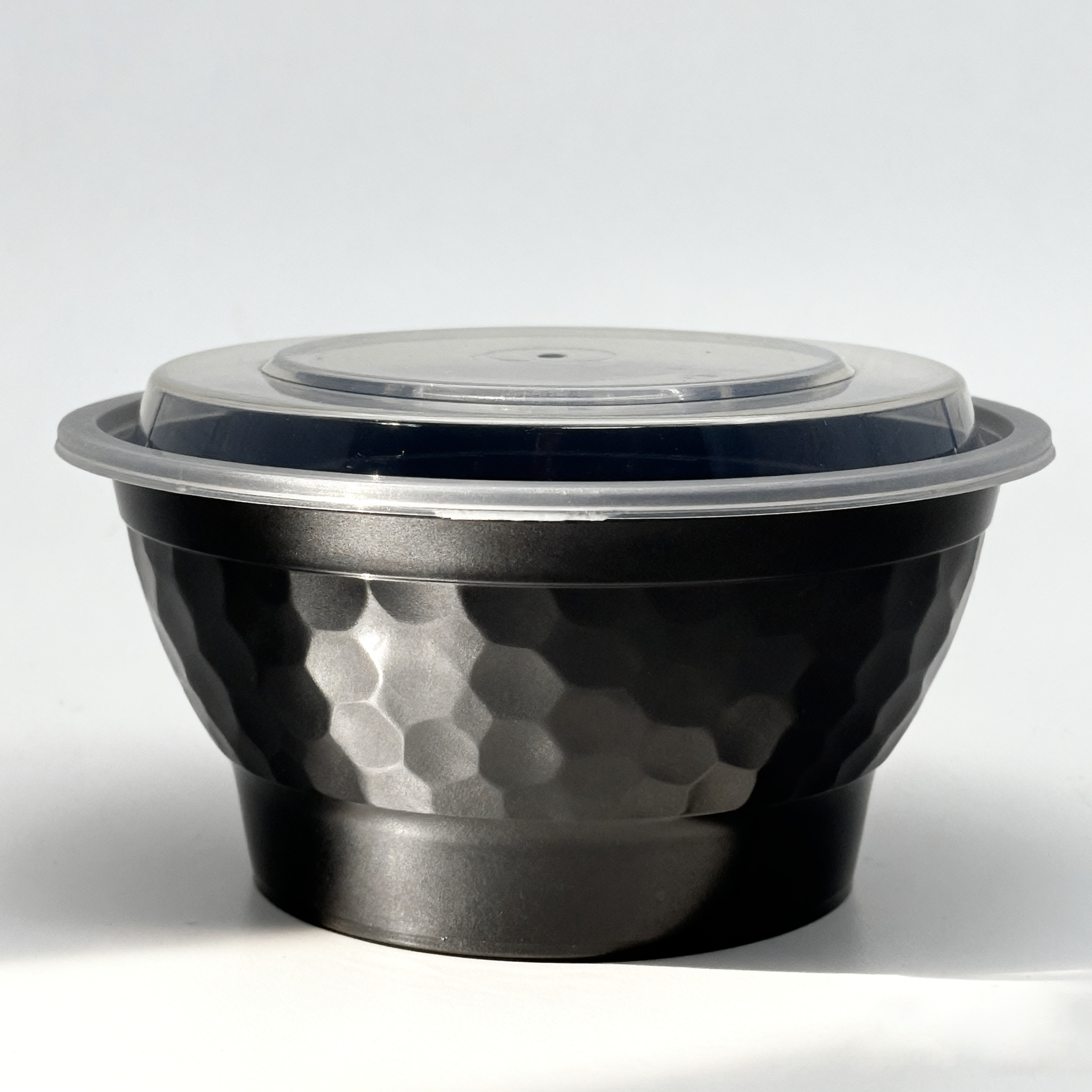 [150ct] 42 oz PP Plastic  Microwaveable Bowls & Lids | Round | Black