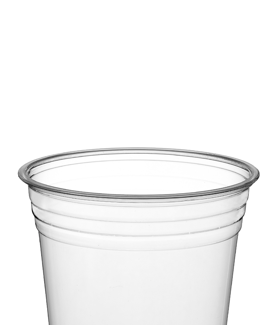 16 oz Clear PET Plastic Cold Cup with 98mm-1,000/Case