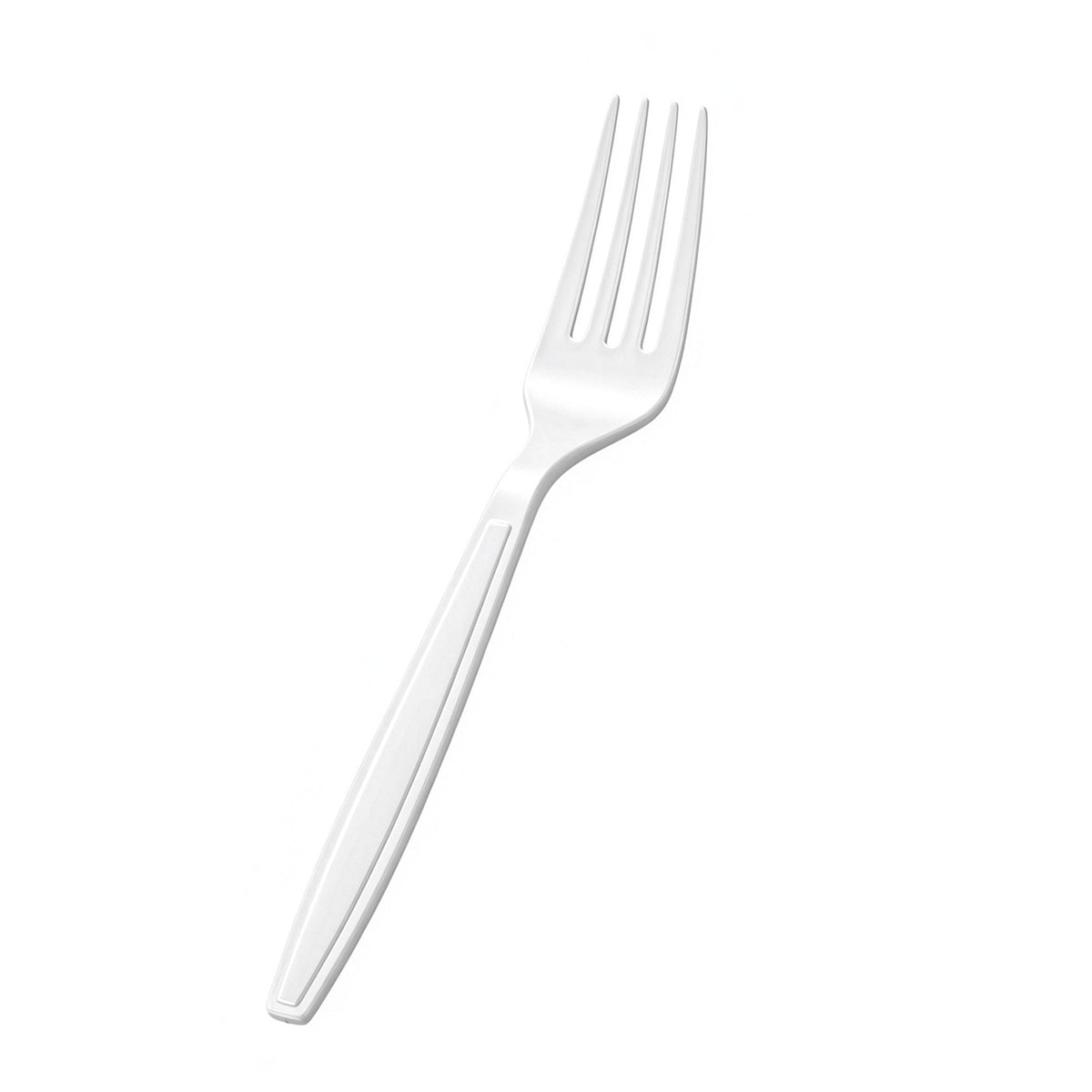 [1,000 ct] PS Plastic Extra Heavy Weight Forks | White