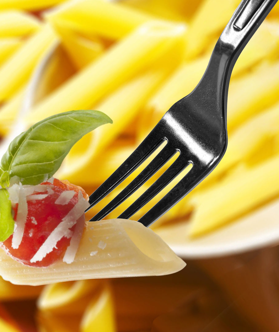 [1,000 ct] PS Plastic Heavy Weight  Forks | Black