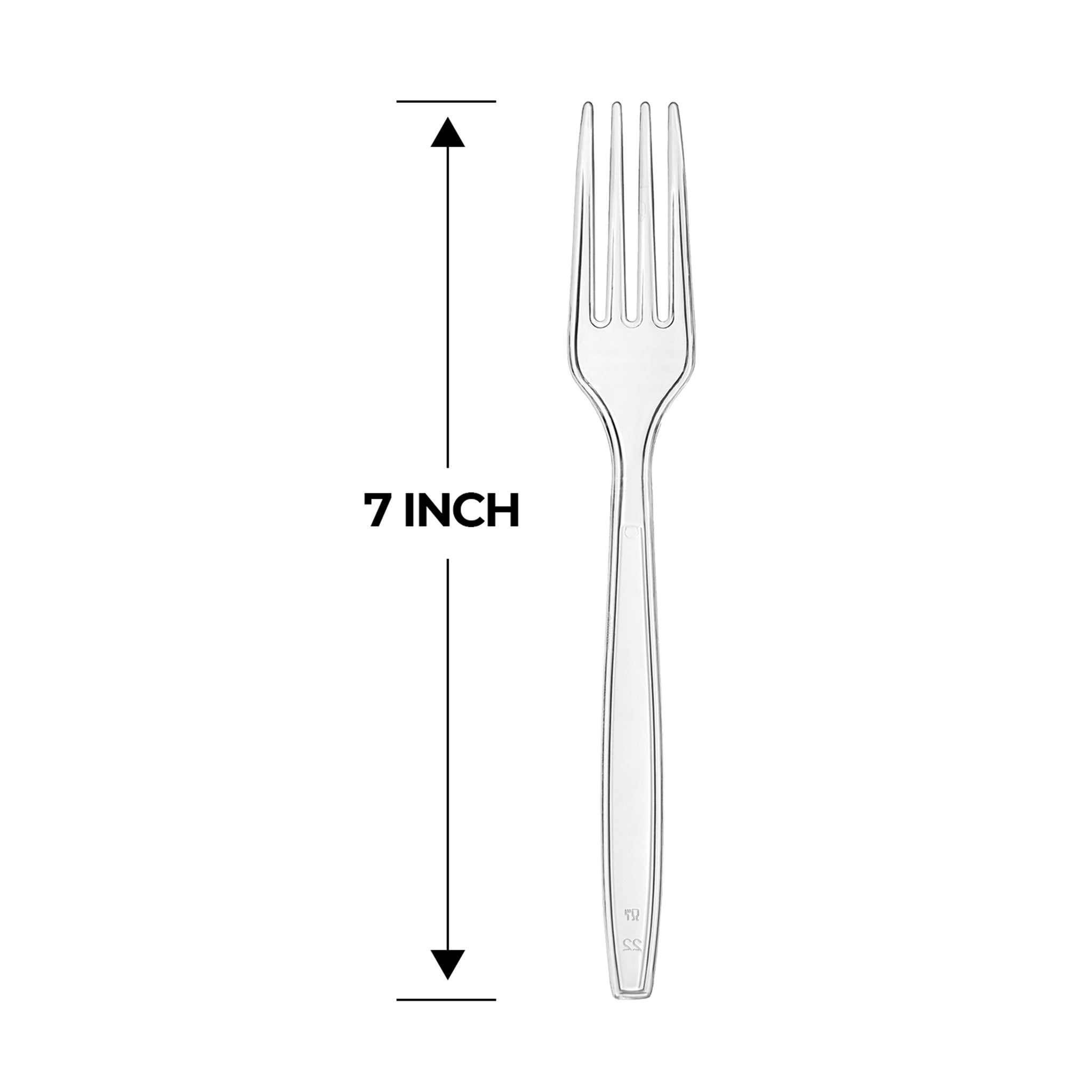[400ct] PS Plastic Heavy Weight Forks | Clear