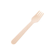 [1,000ct] 6.3" Compostable Wooden Fork without wax | Brown