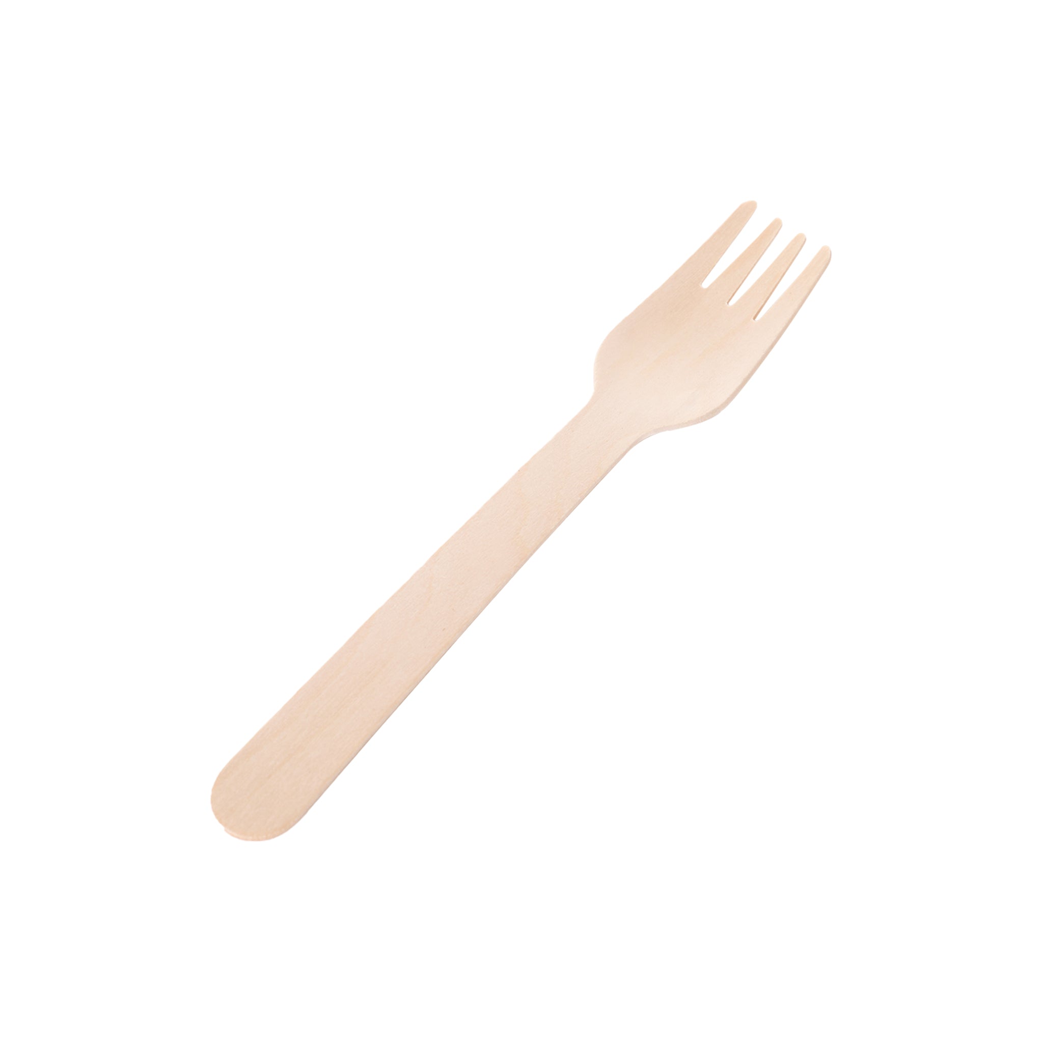 [1,000ct] 6.3" Compostable Wooden Fork without wax | Brown