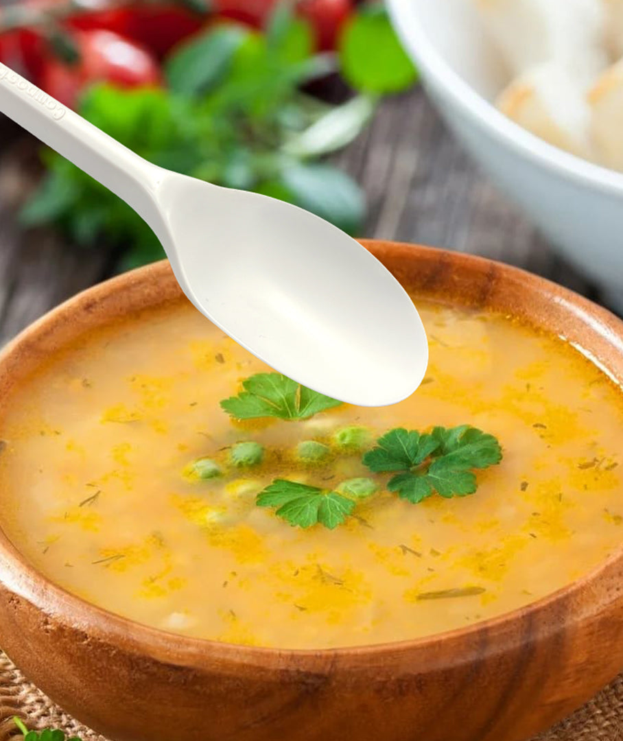 [1,000ct] PLA Heavy Weight Tea Spoons | White