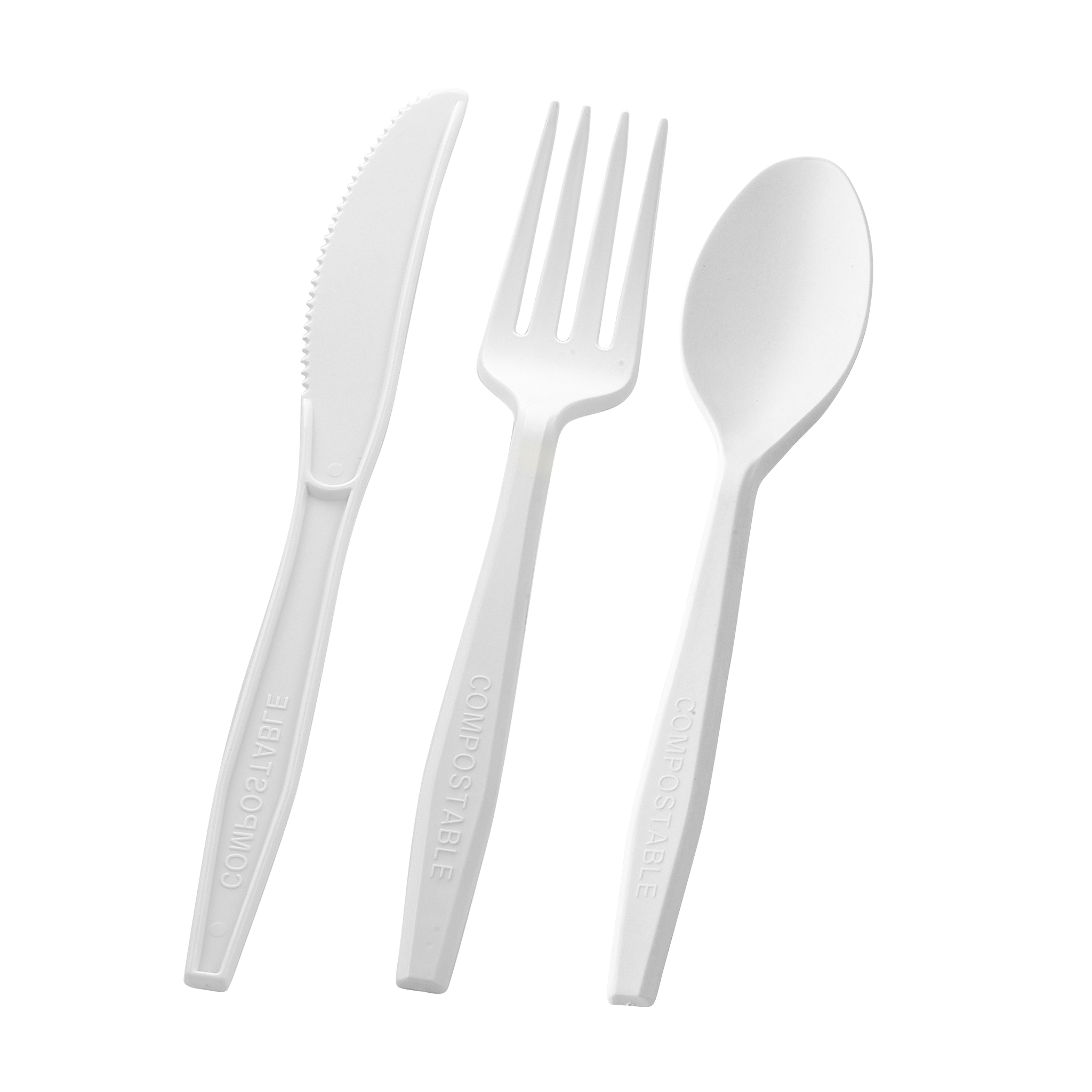 [360 ct] PLA Heavy Weight Mixed Cutlery (Fork, Knife, Spoon) | White