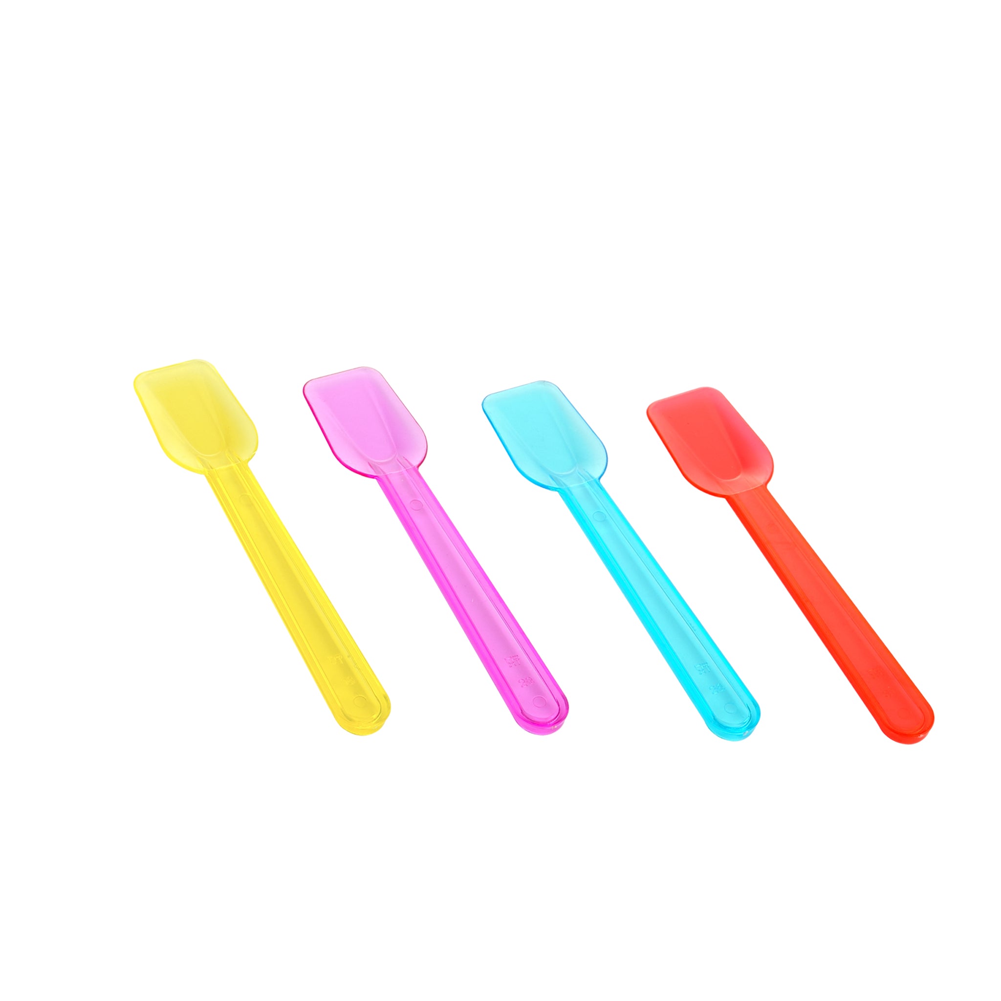 [4,000 ct] 3" PS Plastic Gelato Spoons | Assorted Colors