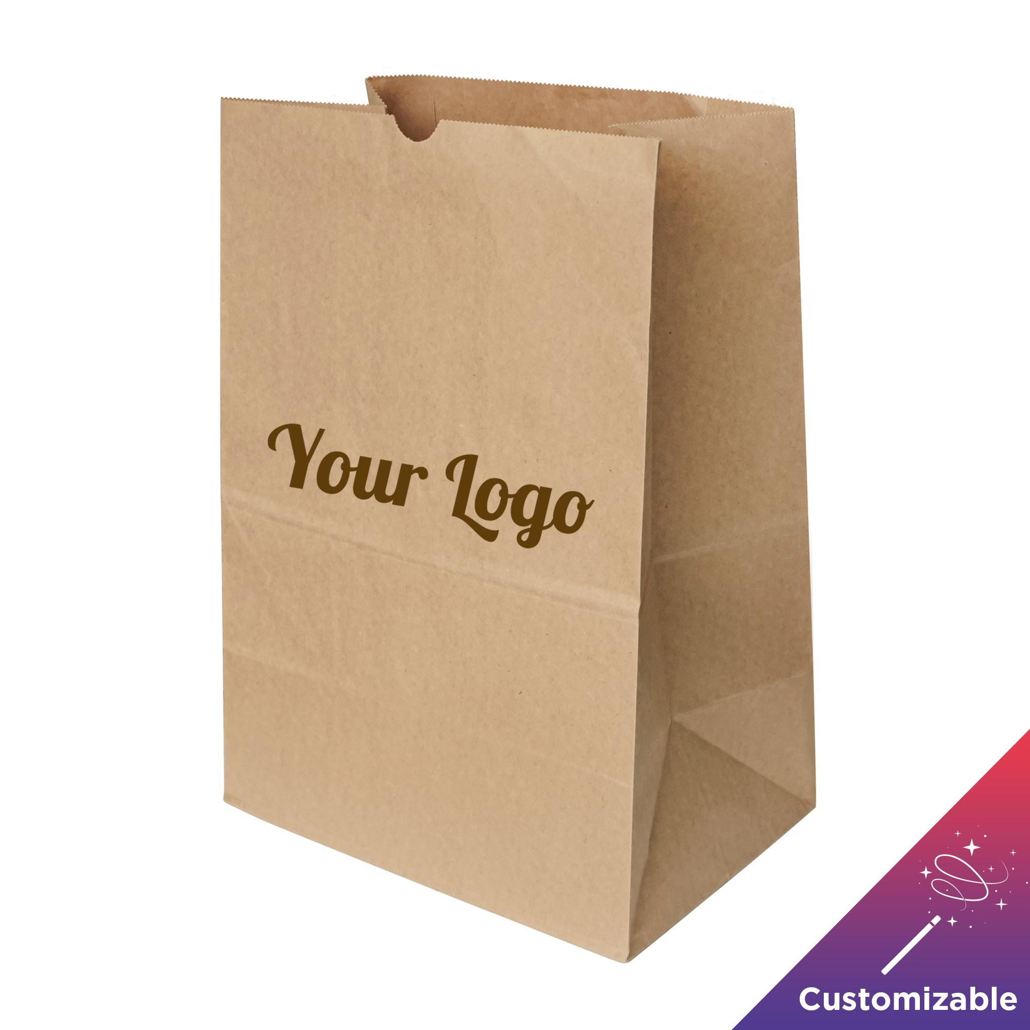 [400ct] 10.24" ×6.54" ×14.17" Kraft Paper Customizable Bag | Natural