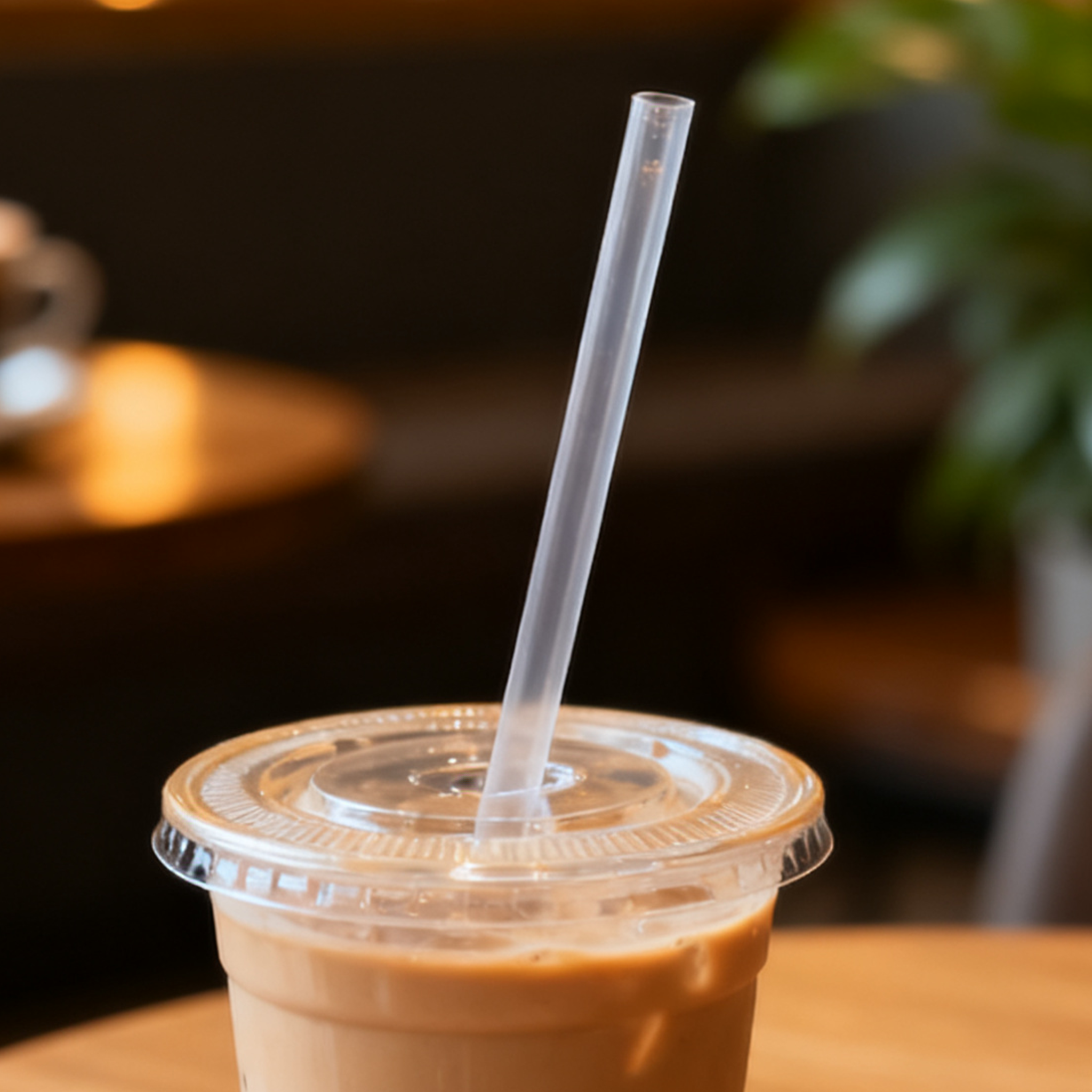 [1,2000ct] 7.8" PP Plastic Paper Wrapped Jumbo Straws | Clear