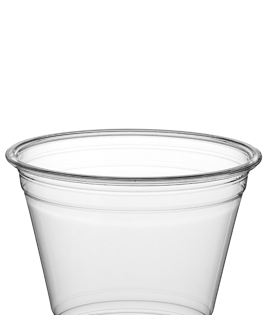 9 oz Clear PET Plastic Juice Cup with 92mm-1,000/Case