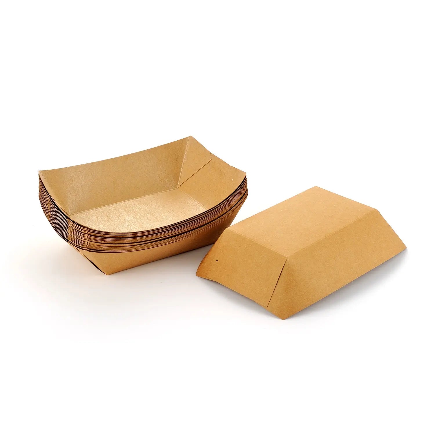 2lb Kraft Paper Food Trays 1,000/Case