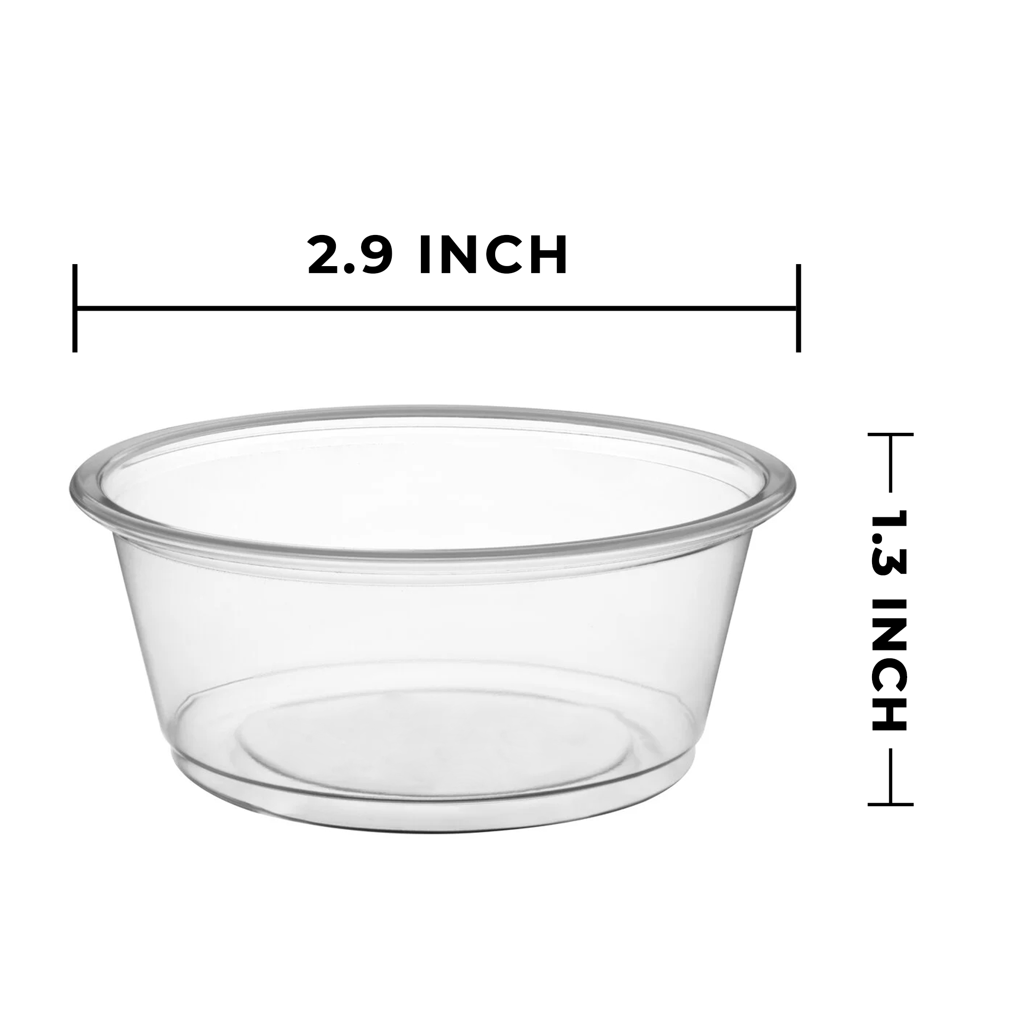 [2,500ct] 3.25 oz  PP Plastic Portion Cups | Clear